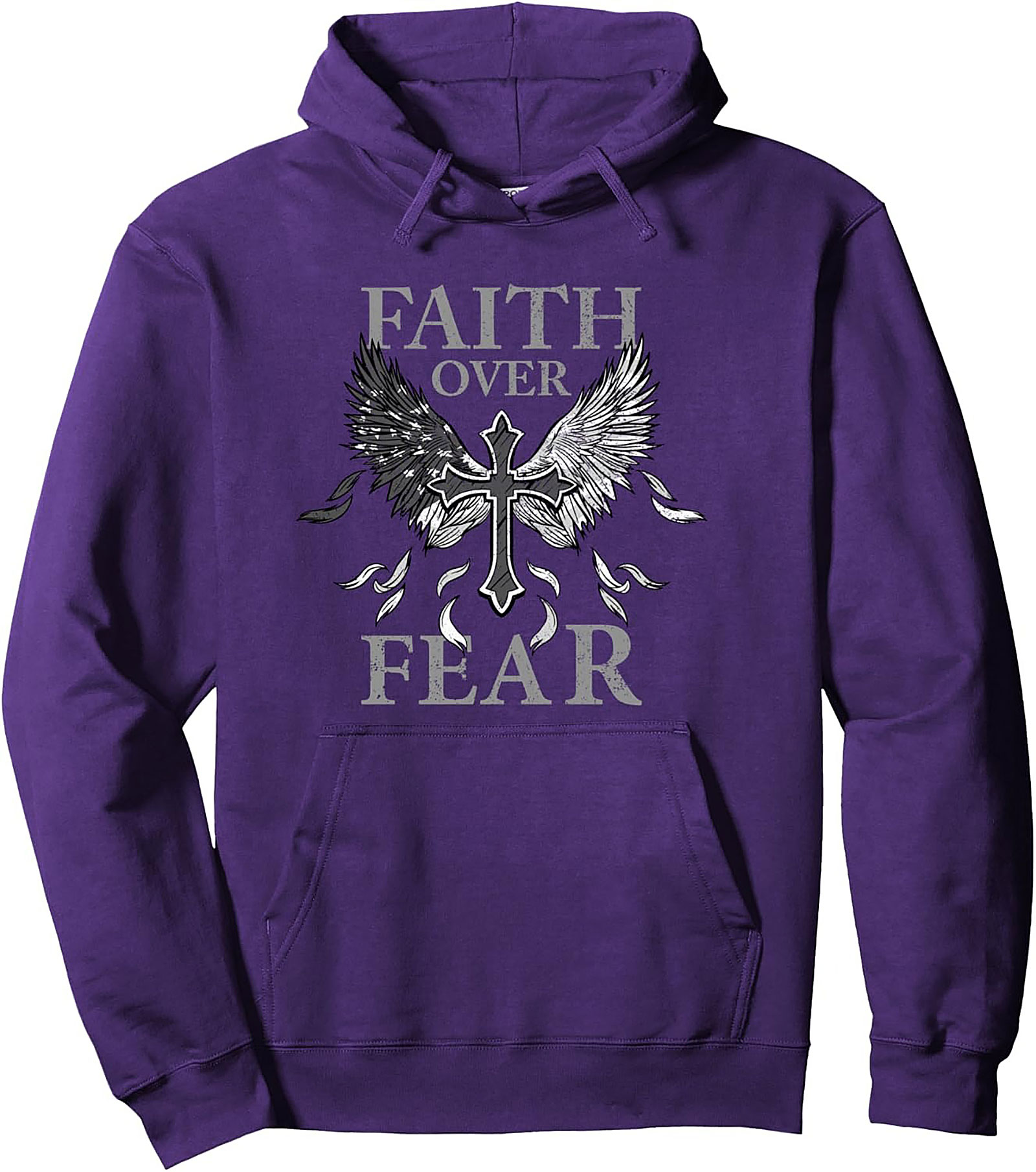Faith Over Fear Graphic Hoodie | Christian Patriotic Pullover