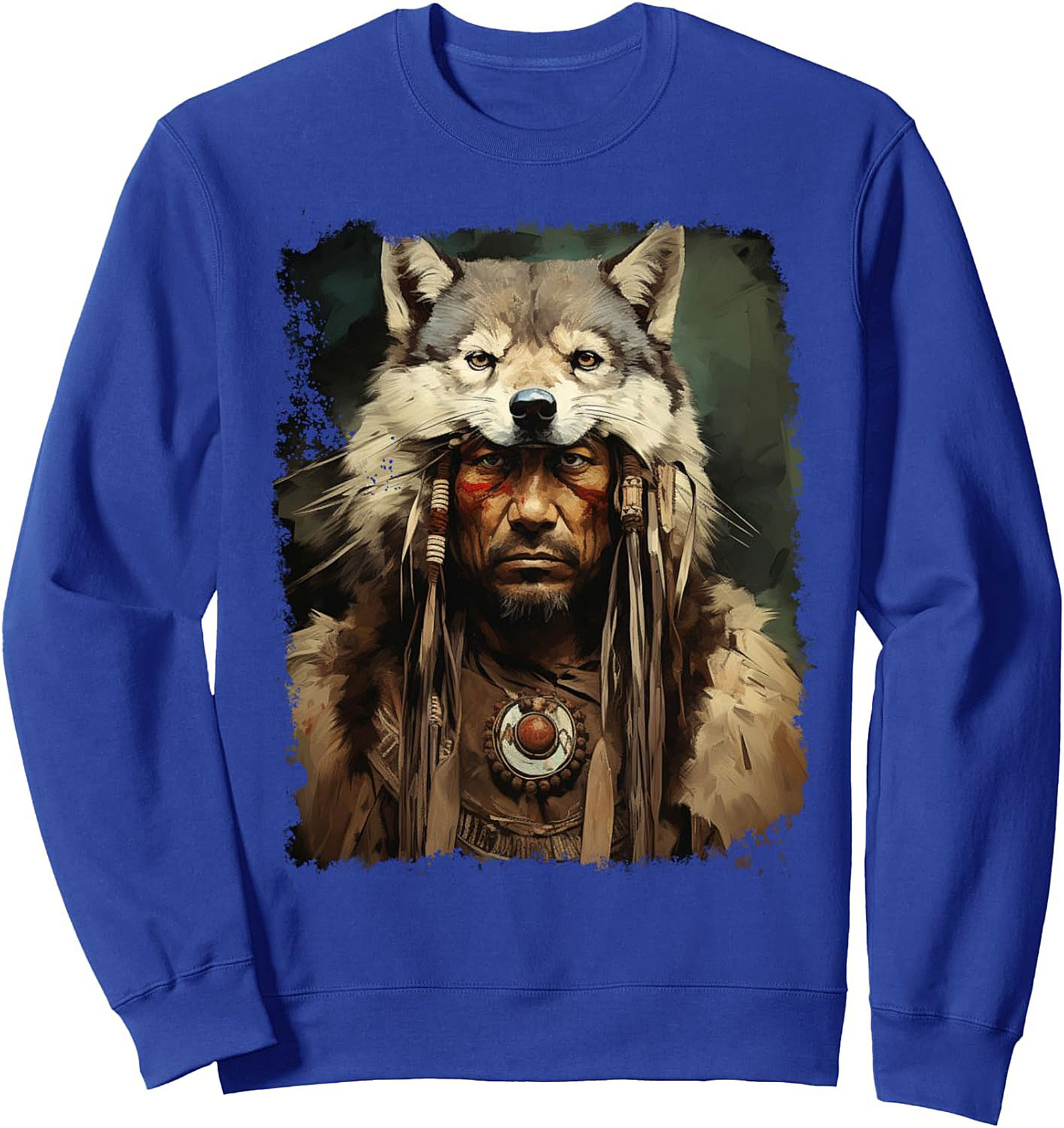 Wolf Spirit Graphic Sweatshirt Cozy Crewneck Pullover