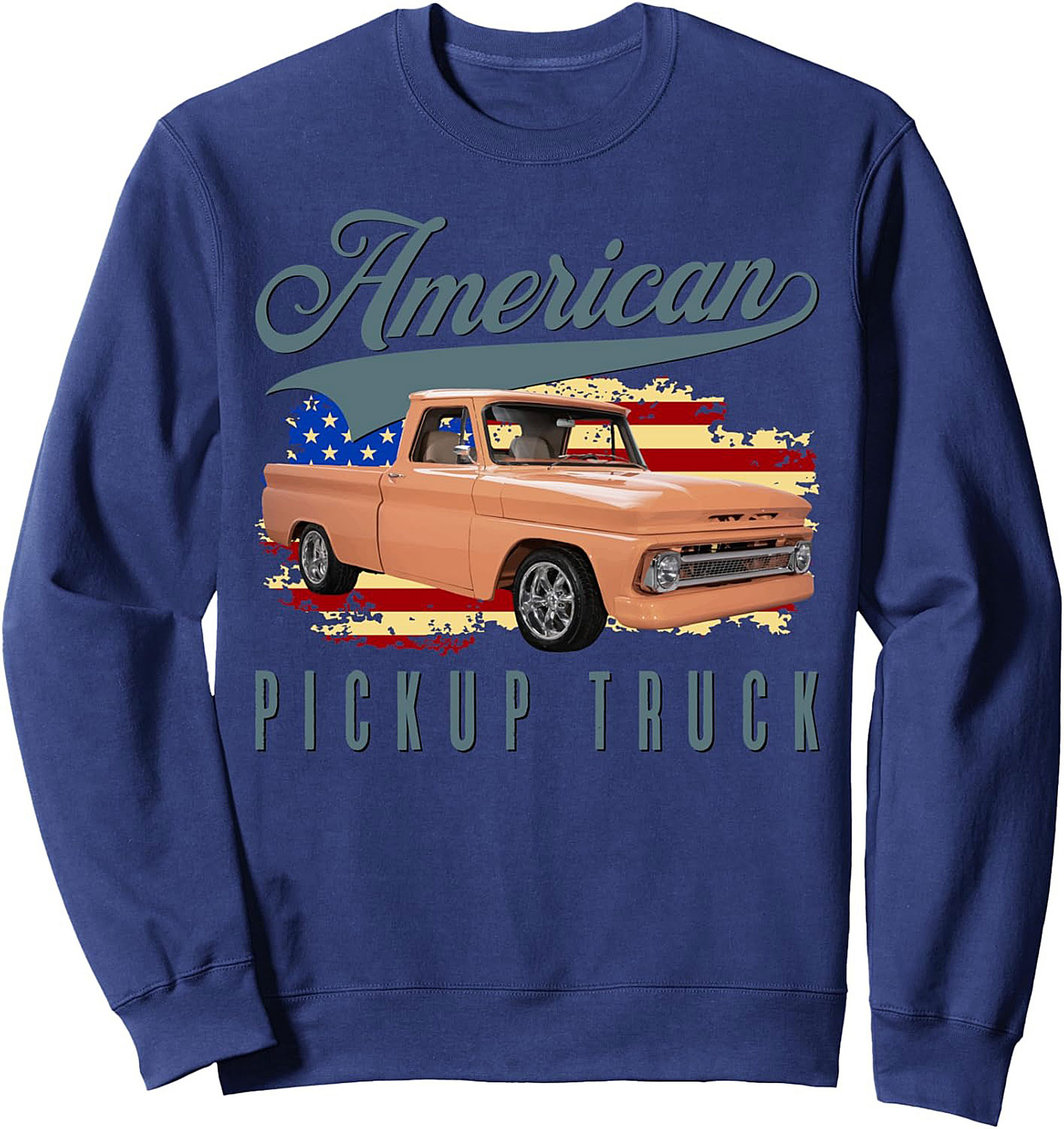 Classic American Pickup Truck Graphic Sweatshirt | Vintage Americana Crewneck