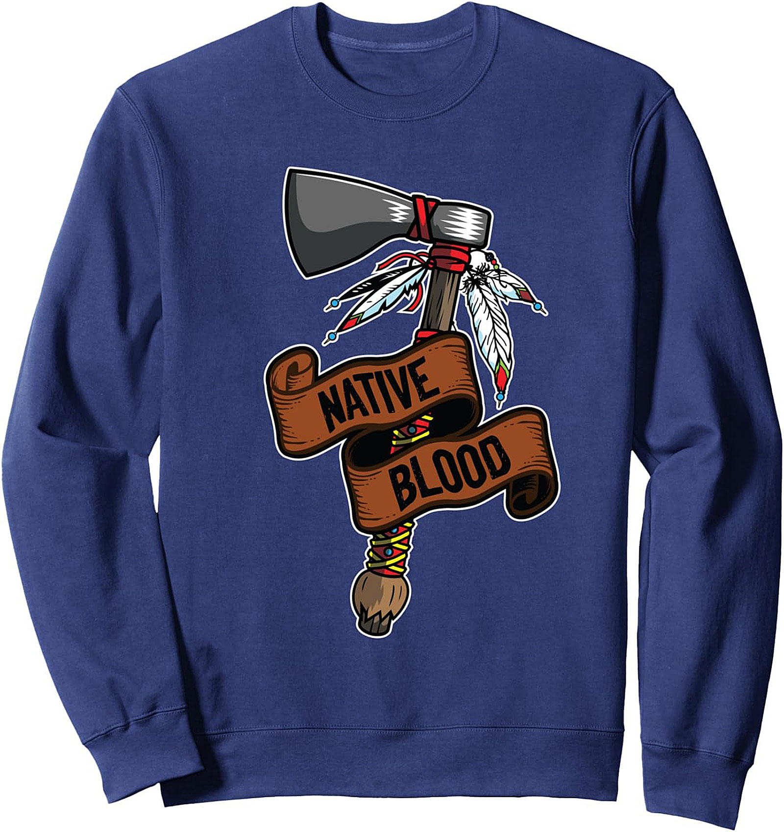 Native Blood Crewneck Sweatshirt Indigenous Pride Gift