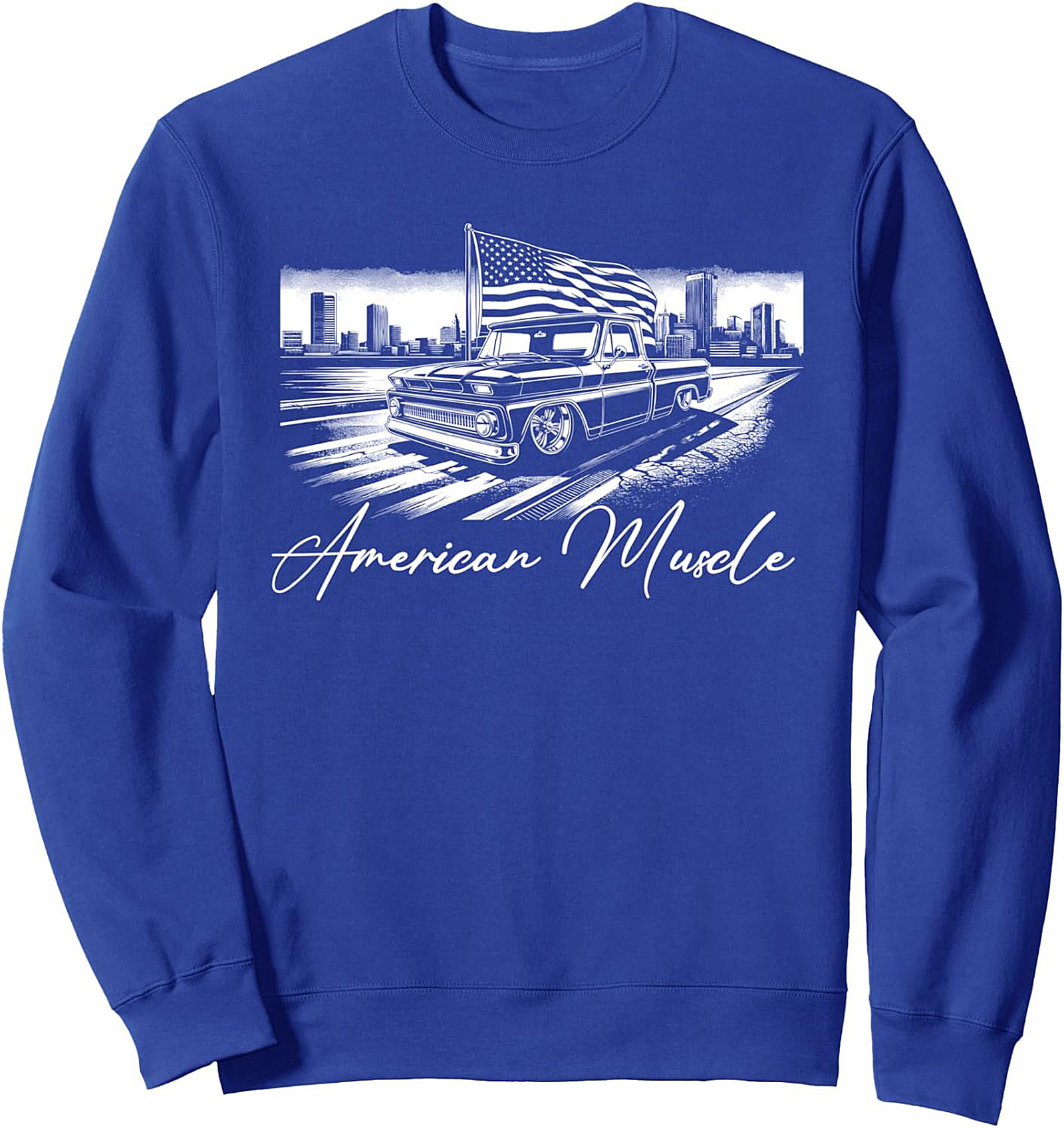 American Muscle Classic Truck Graphic Sweatshirt – Vintage Pickup Crewneck
