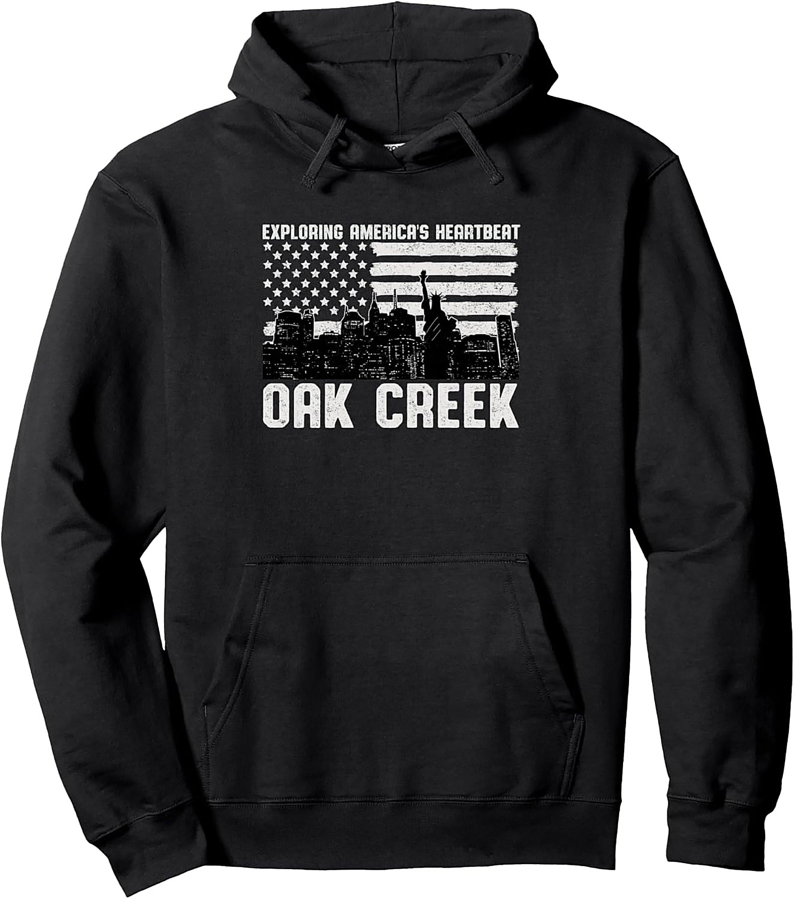 Oak Creek Patriotic Pullover Hoodie | Cozy Unisex Fit