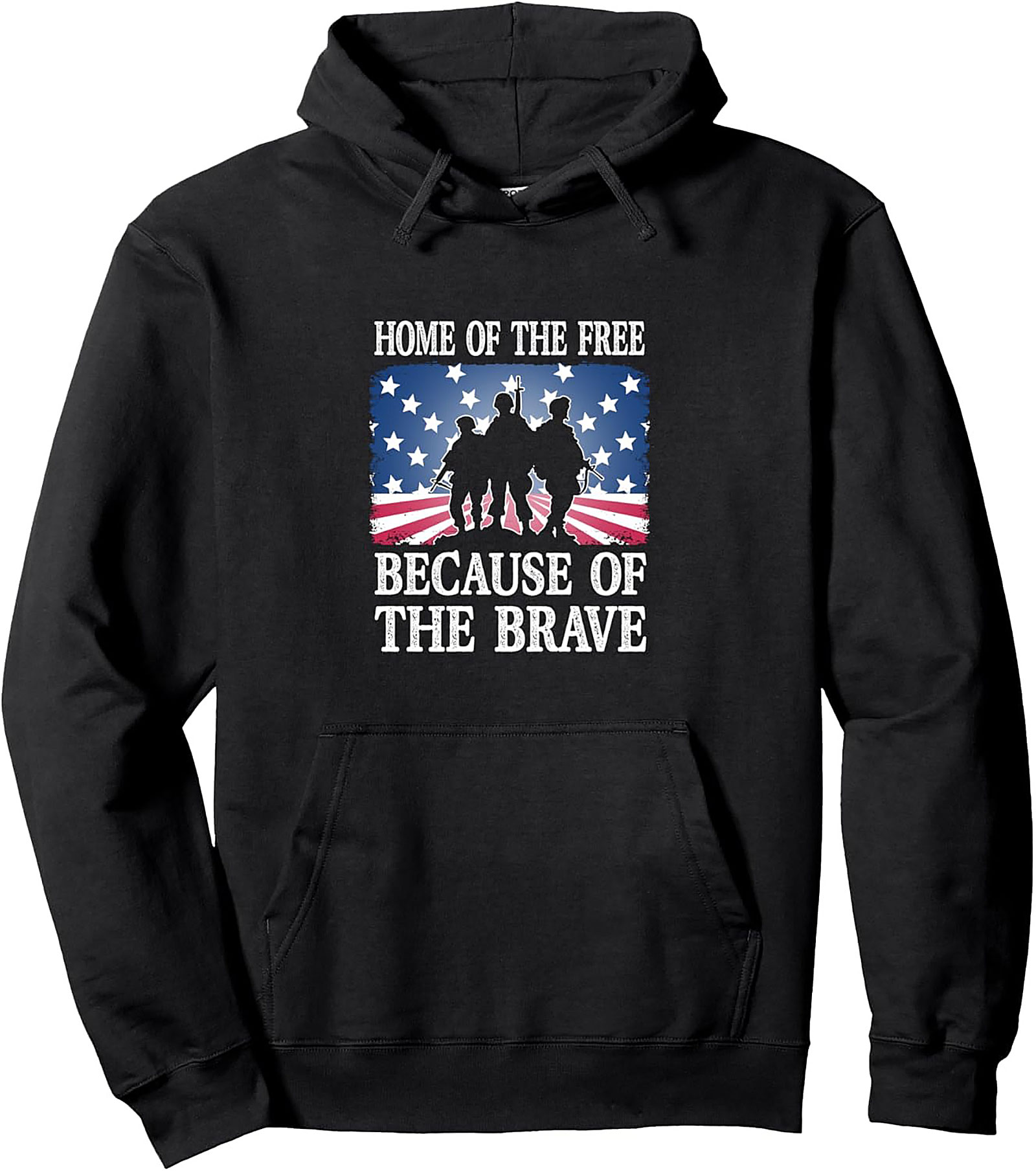 Home of the Free Patriotic Pullover Hoodie | Cozy Fit