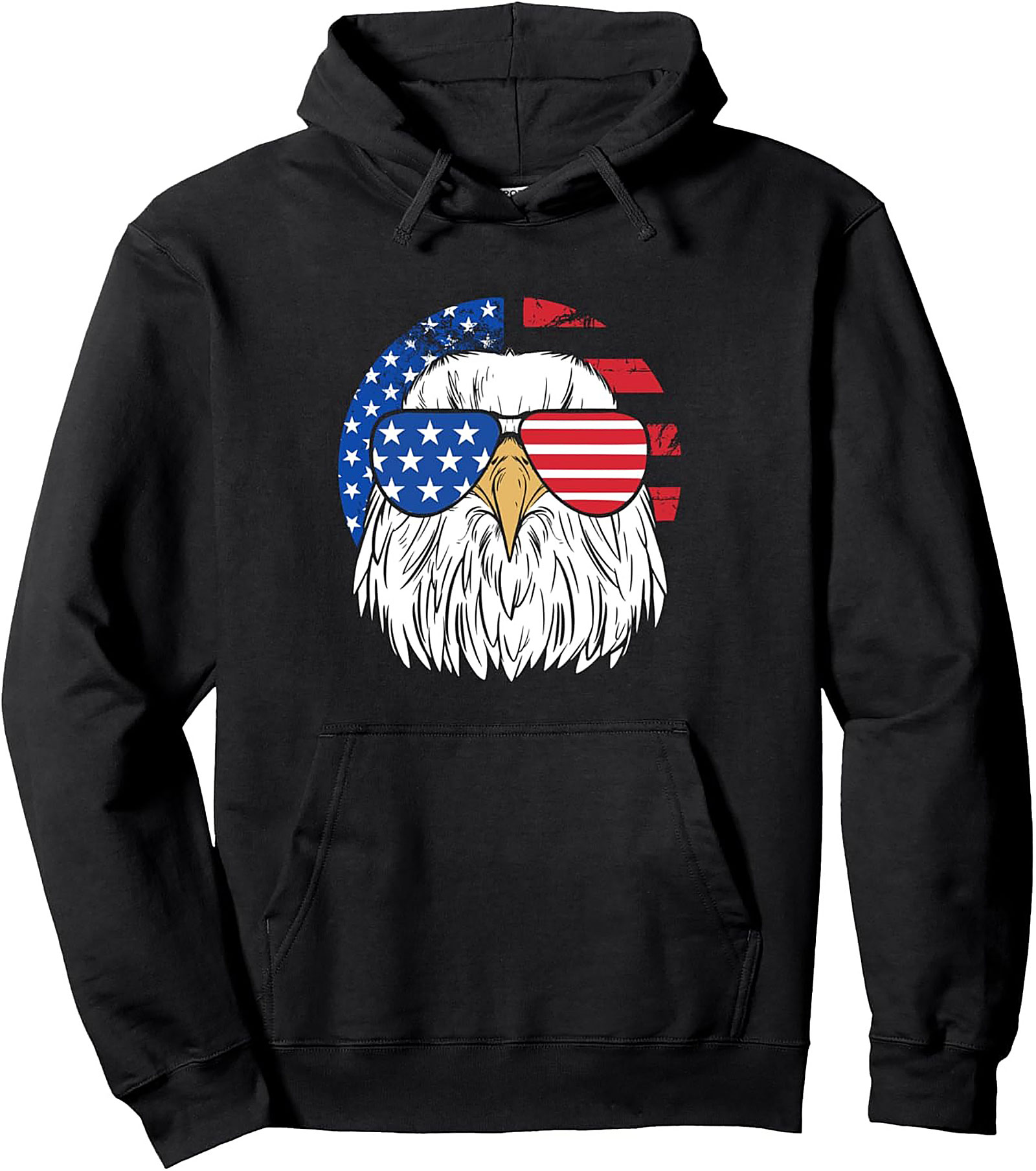 Patriotic Eagle Hoodie | American Flag Pullover