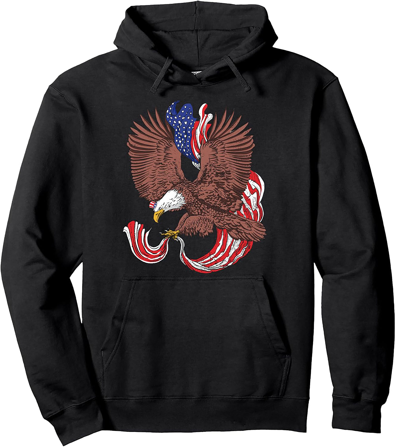 Patriotic Pullover Hoodie | American Eagle Flag Graphic
