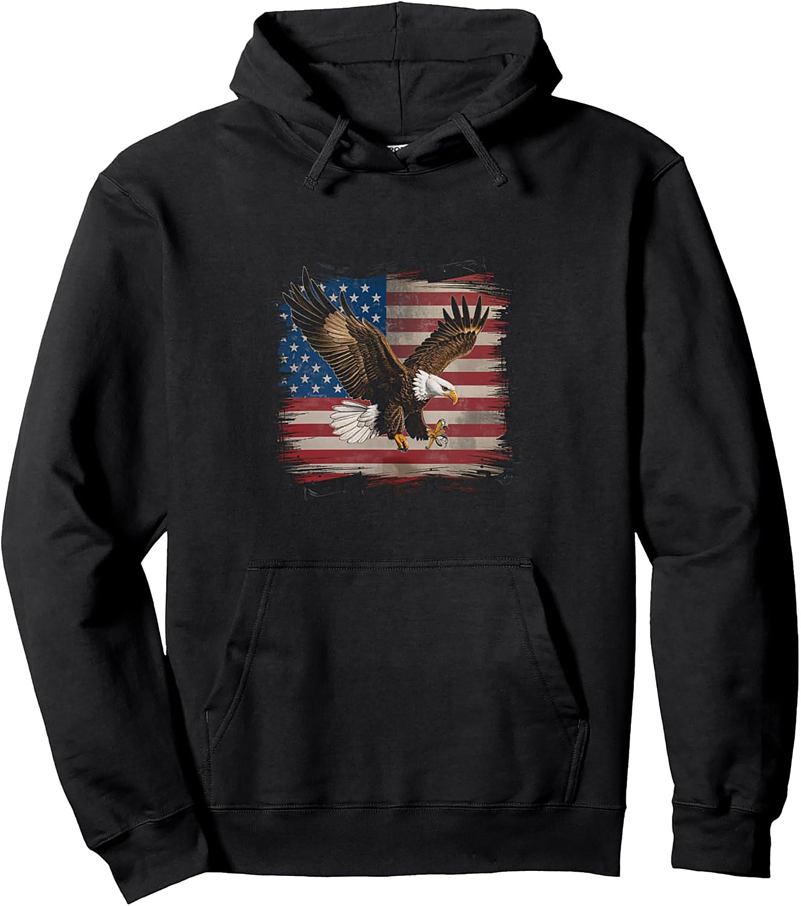 Patriotic Eagle Graphic Hoodie | USA Flag Pullover