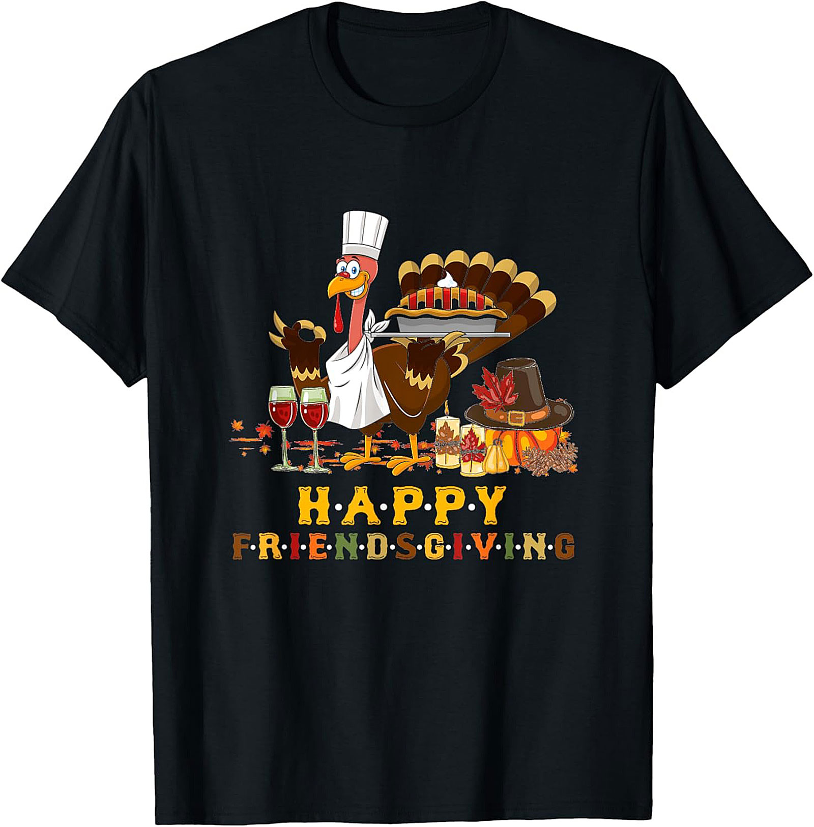Funny Friendsgiving Chef Turkey Crewneck t-shirt
