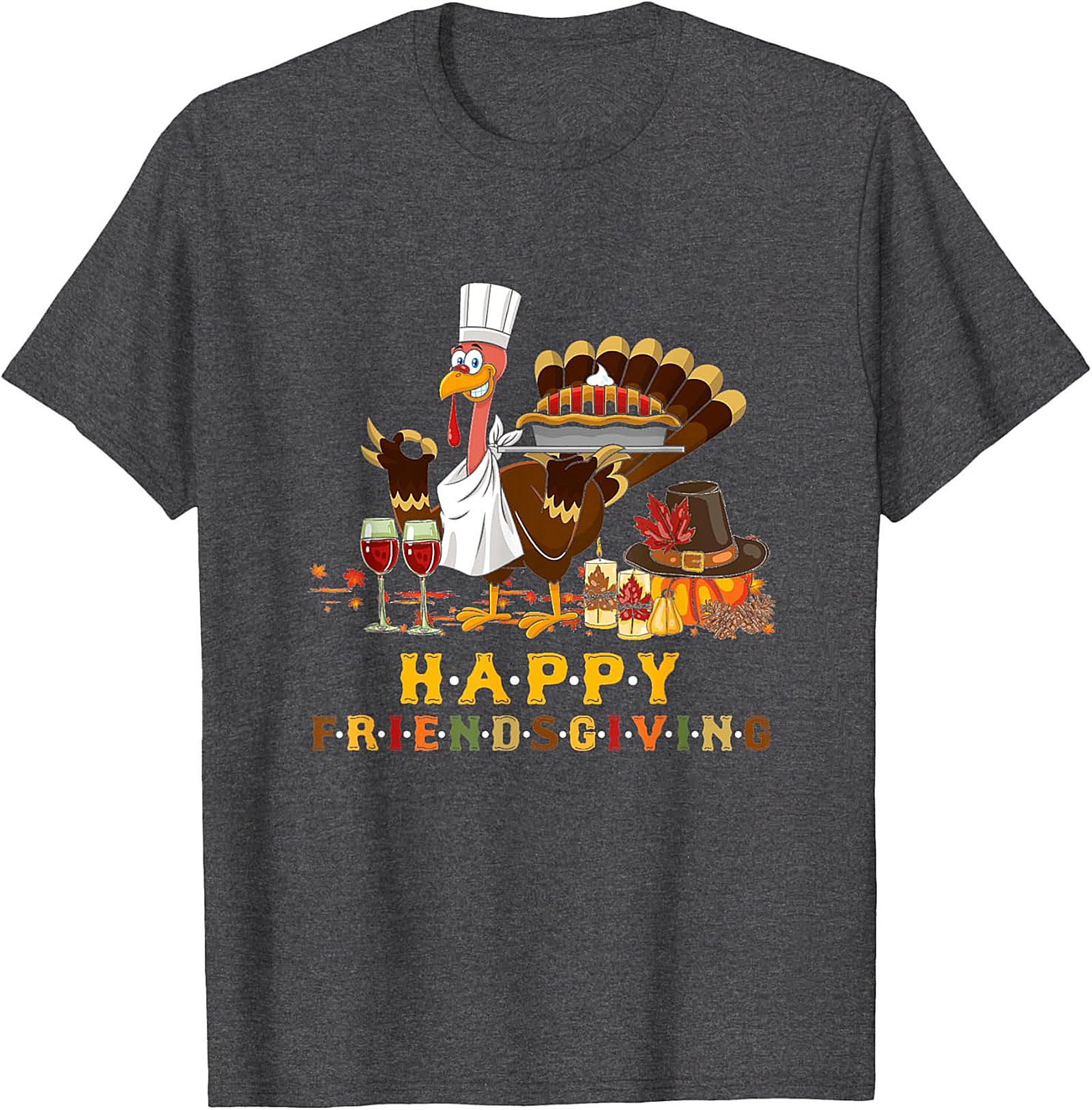 Funny Friendsgiving Chef Turkey Crewneck t-shirt