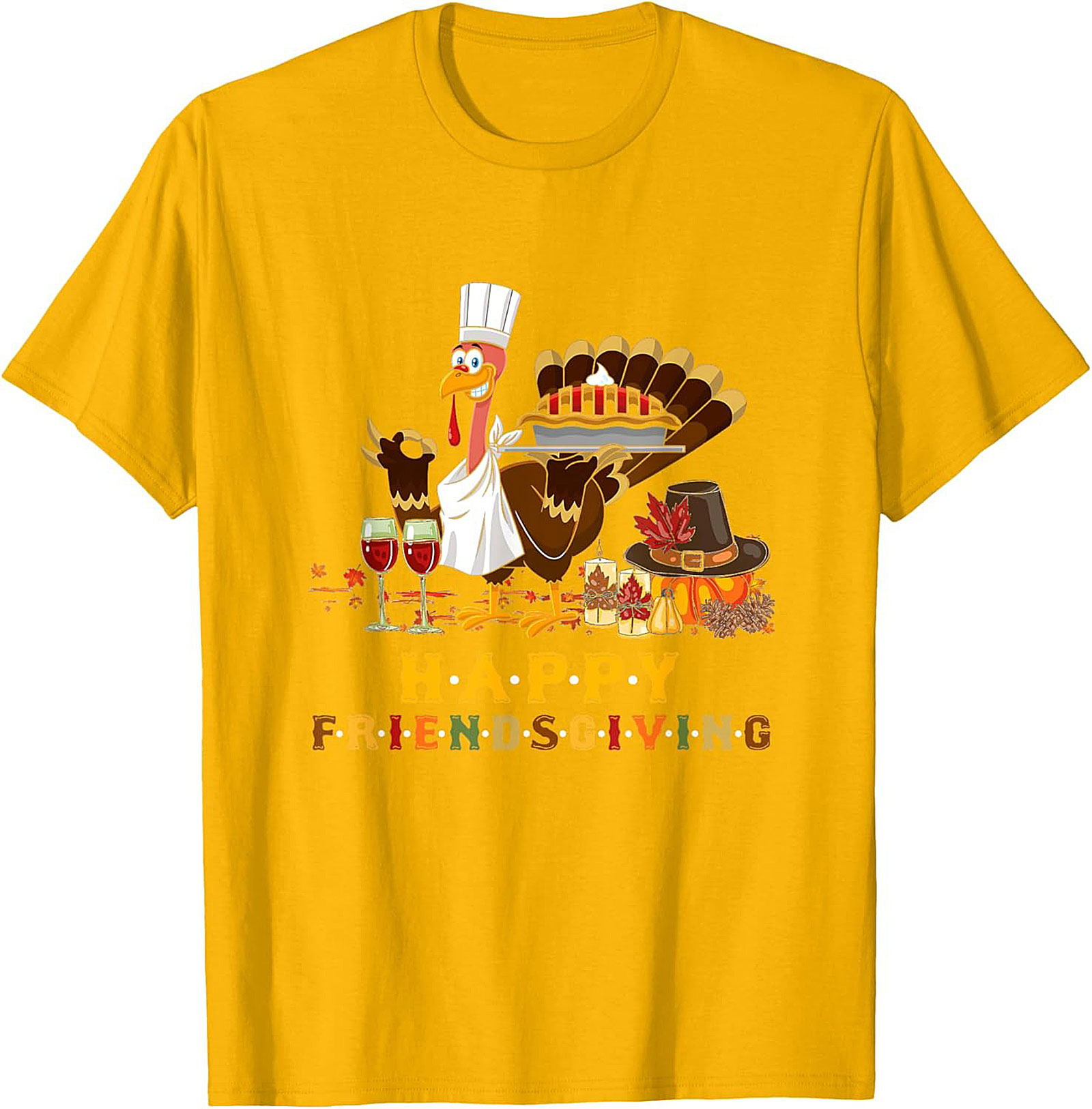 Funny Friendsgiving Chef Turkey Crewneck t-shirt