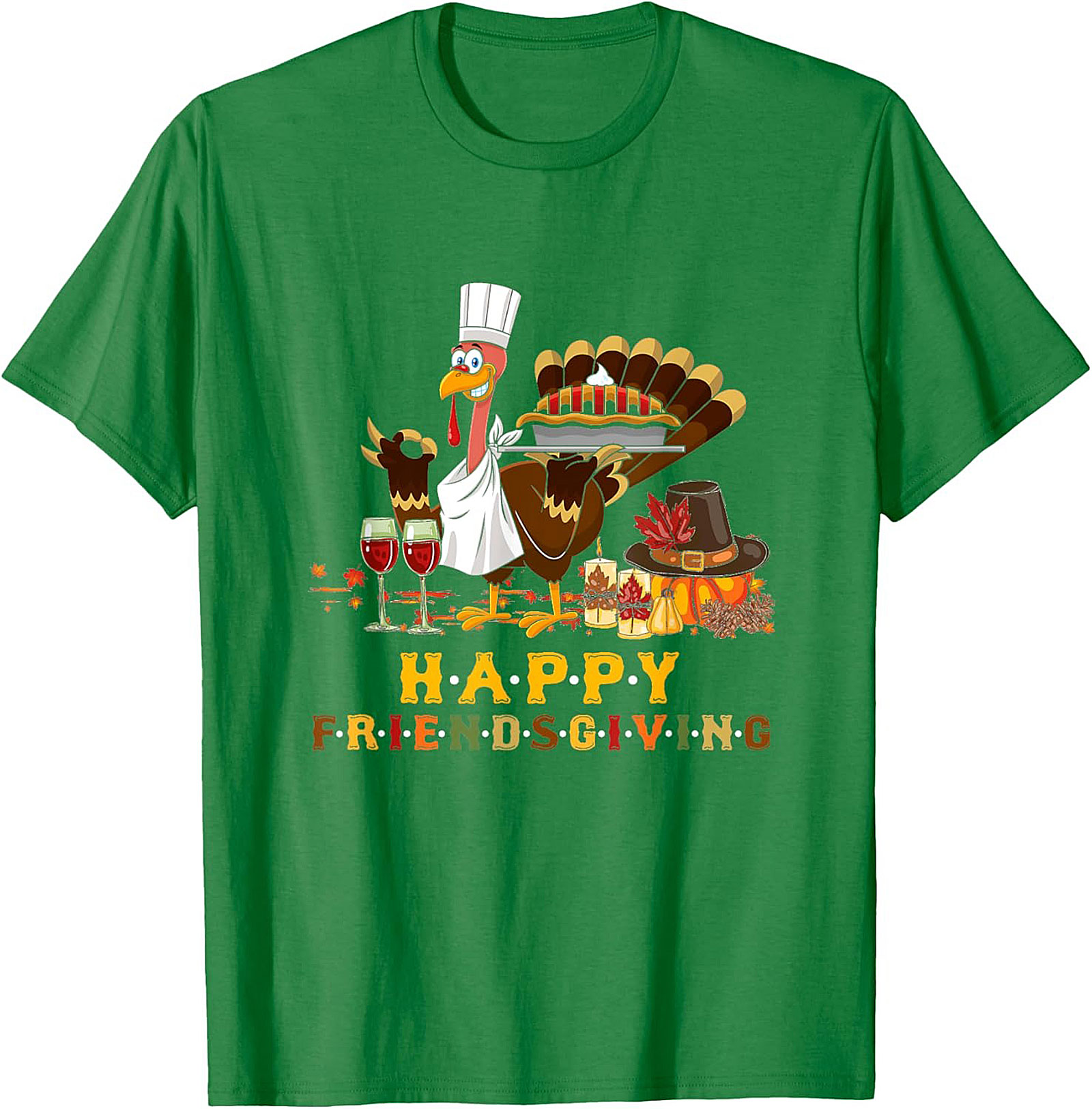 Funny Friendsgiving Chef Turkey Crewneck t-shirt