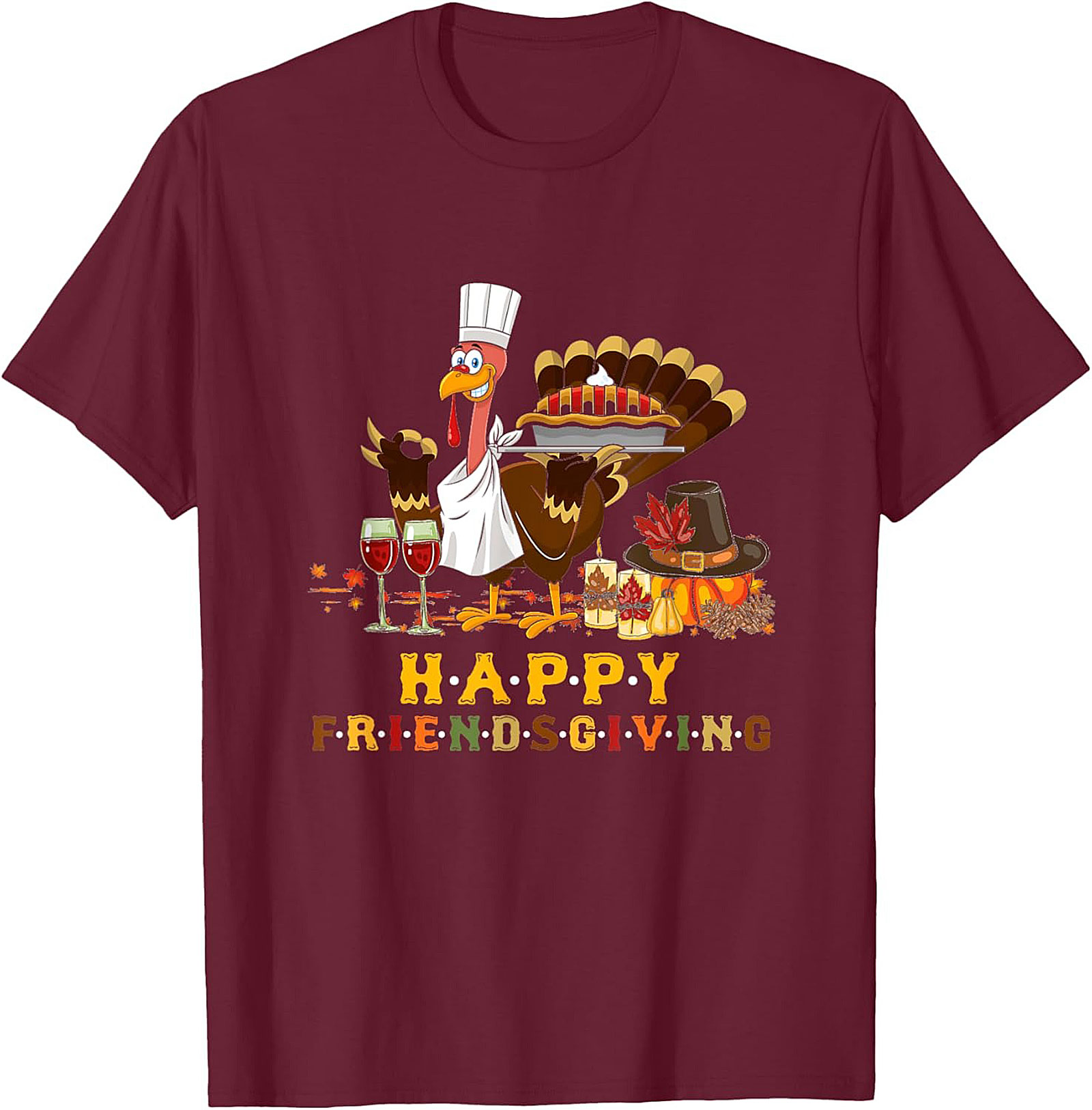 Funny Friendsgiving Chef Turkey Crewneck t-shirt