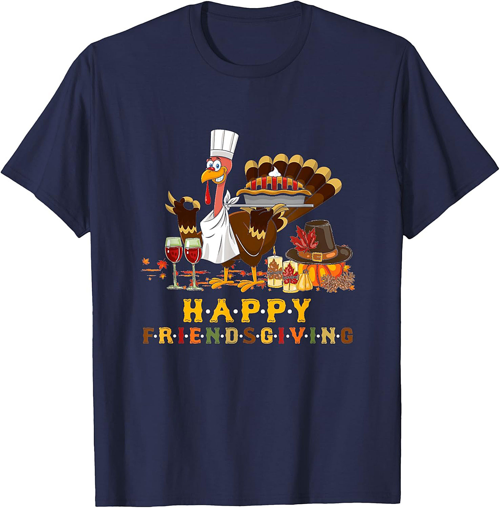 Funny Friendsgiving Chef Turkey Crewneck t-shirt