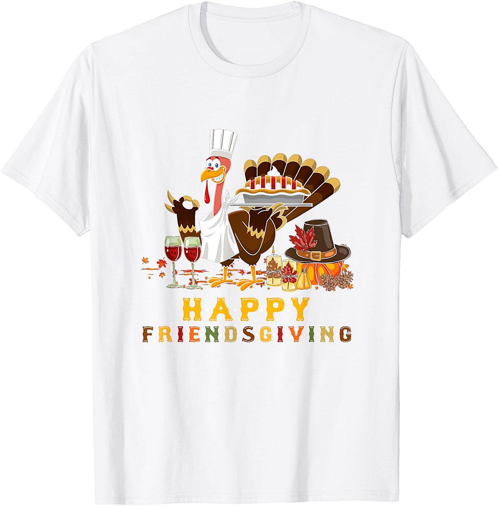 Funny Friendsgiving Chef Turkey Crewneck t-shirt