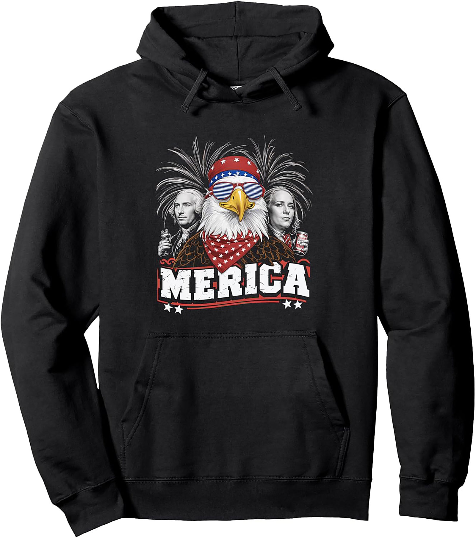 Merica Eagle Graphic Hoodie | Patriotic Pullover