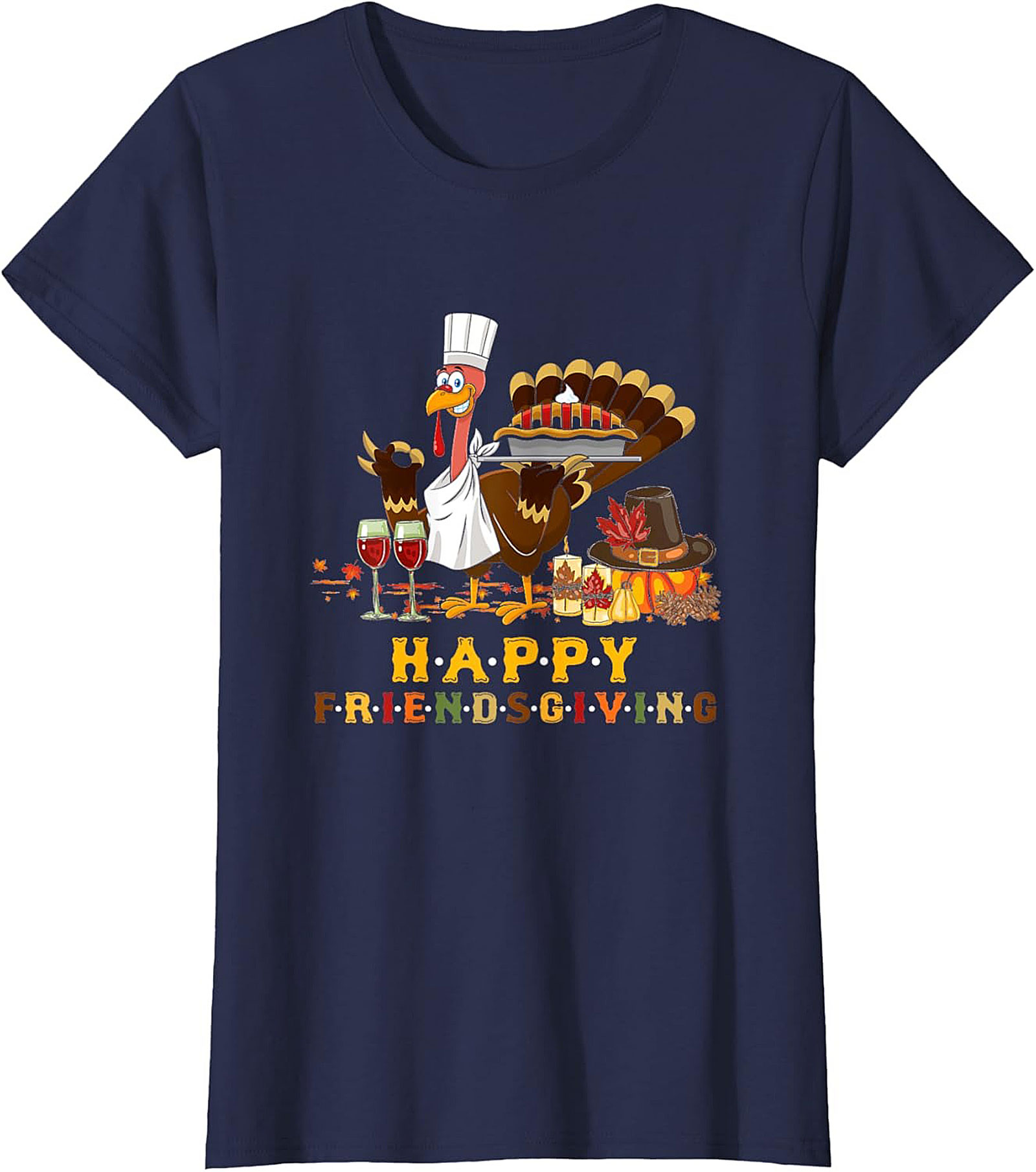 Funny Friendsgiving Chef Turkey Crewneck t-shirt