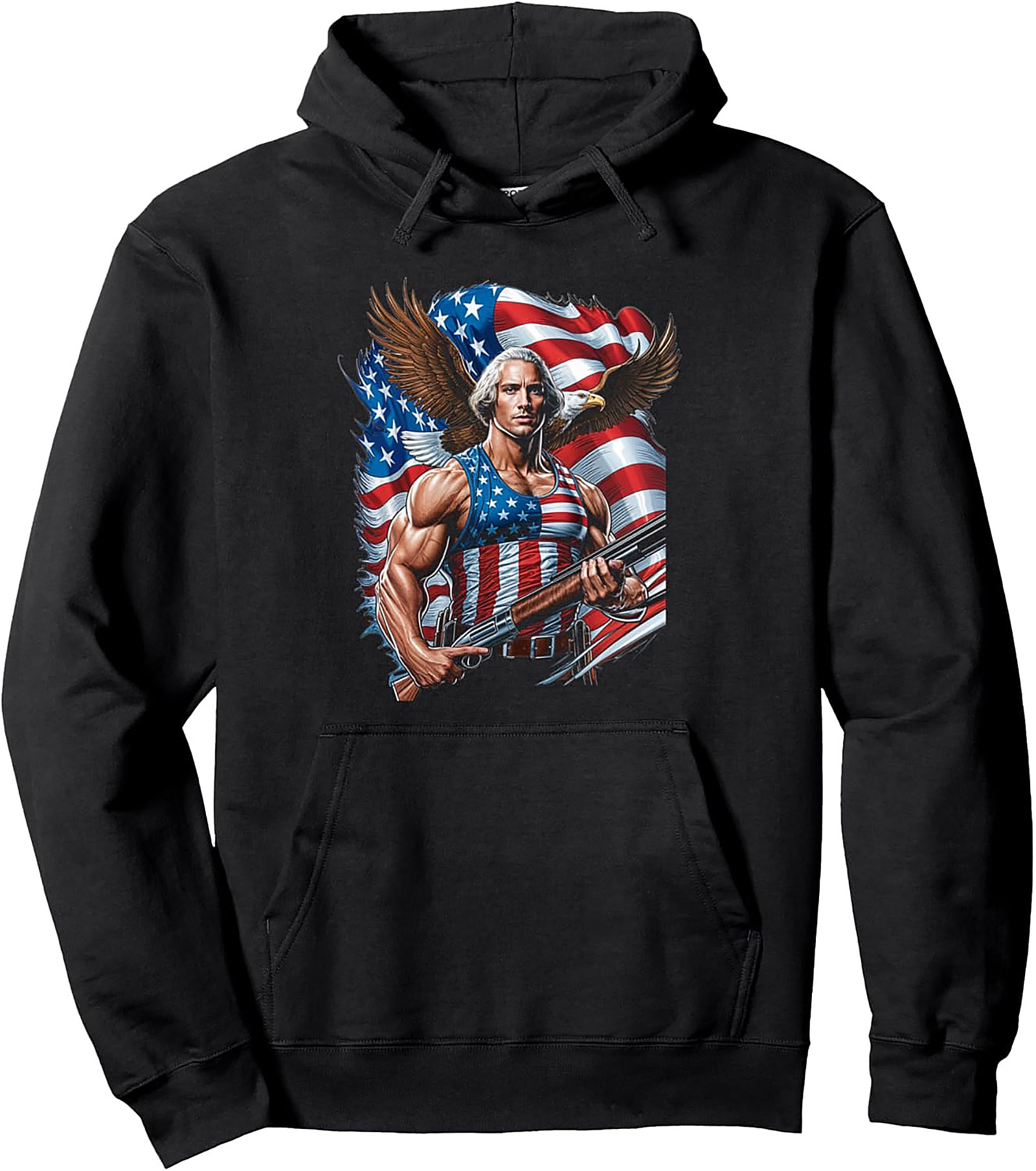 Patriotic George Washington Hoodie | Pullover Freedom Wear