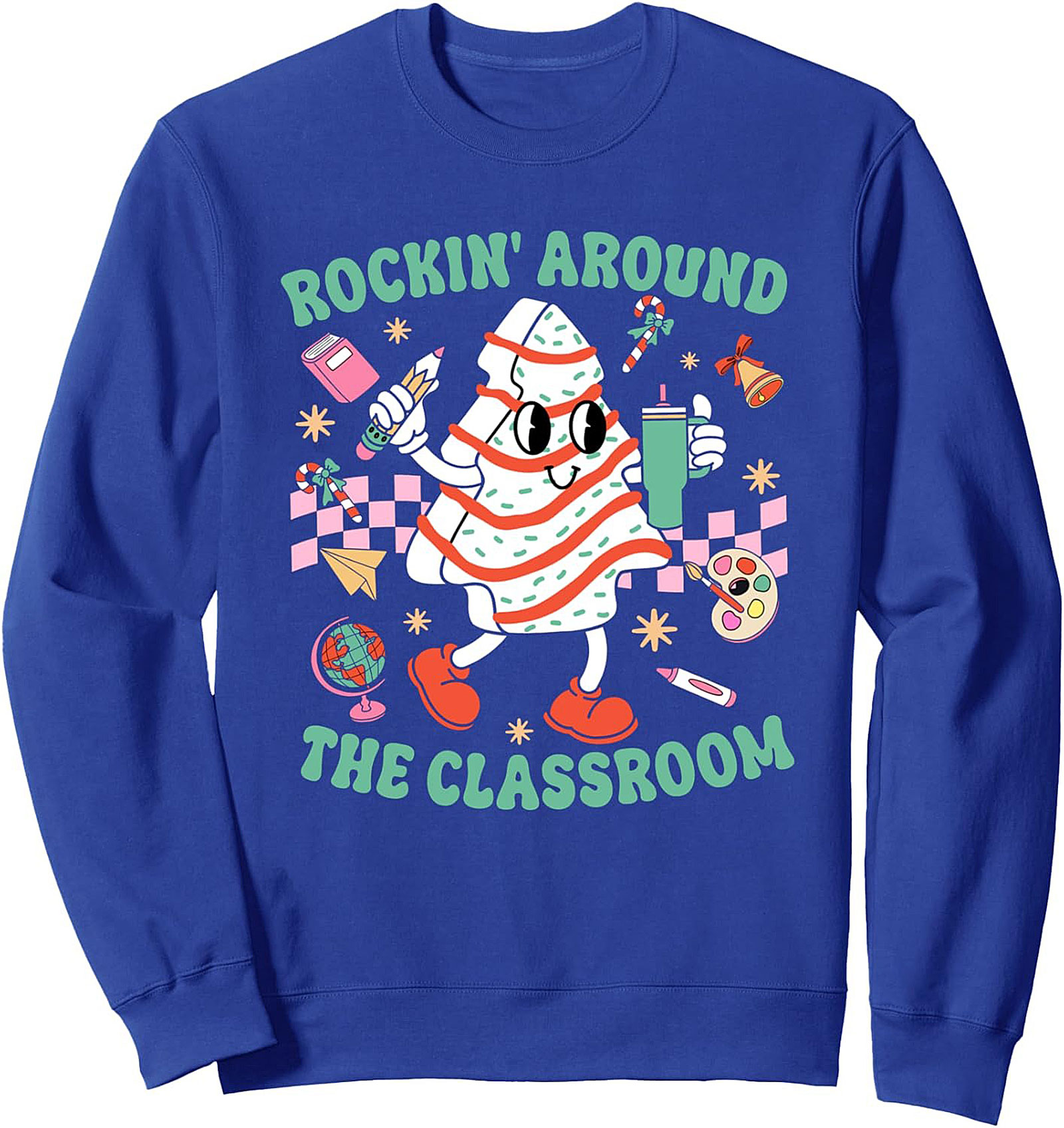 Rockin' Classroom Teacher Christmas Crewneck