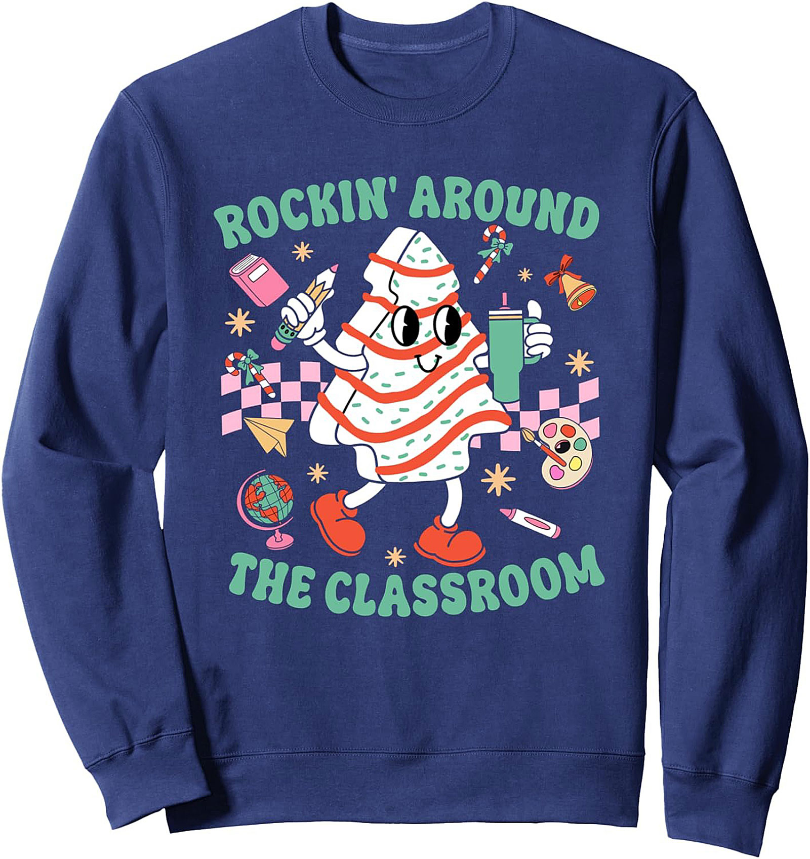 Rockin' Classroom Teacher Christmas Crewneck