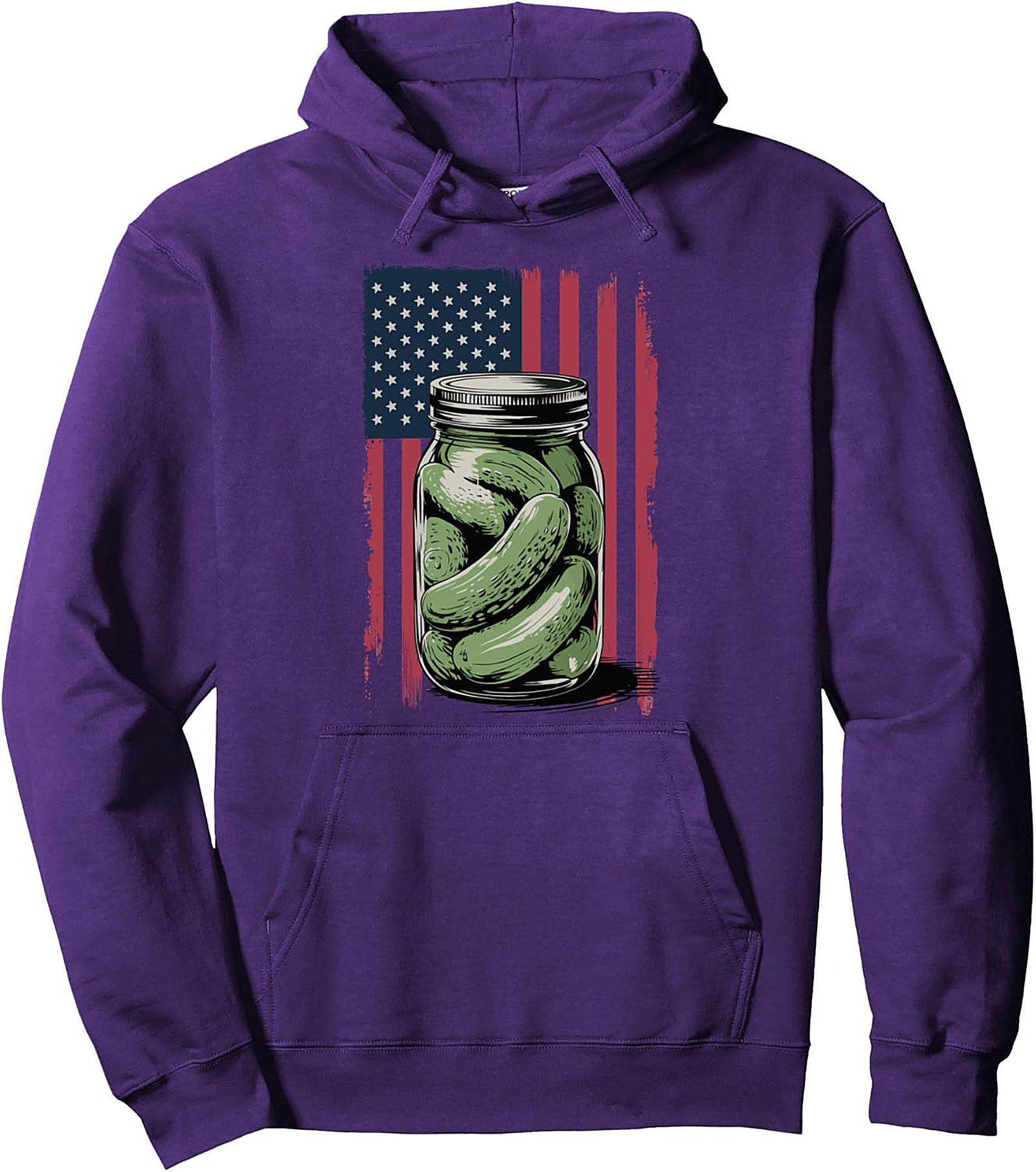 Patriotic Pickle Hoodie | American Flag Pullover