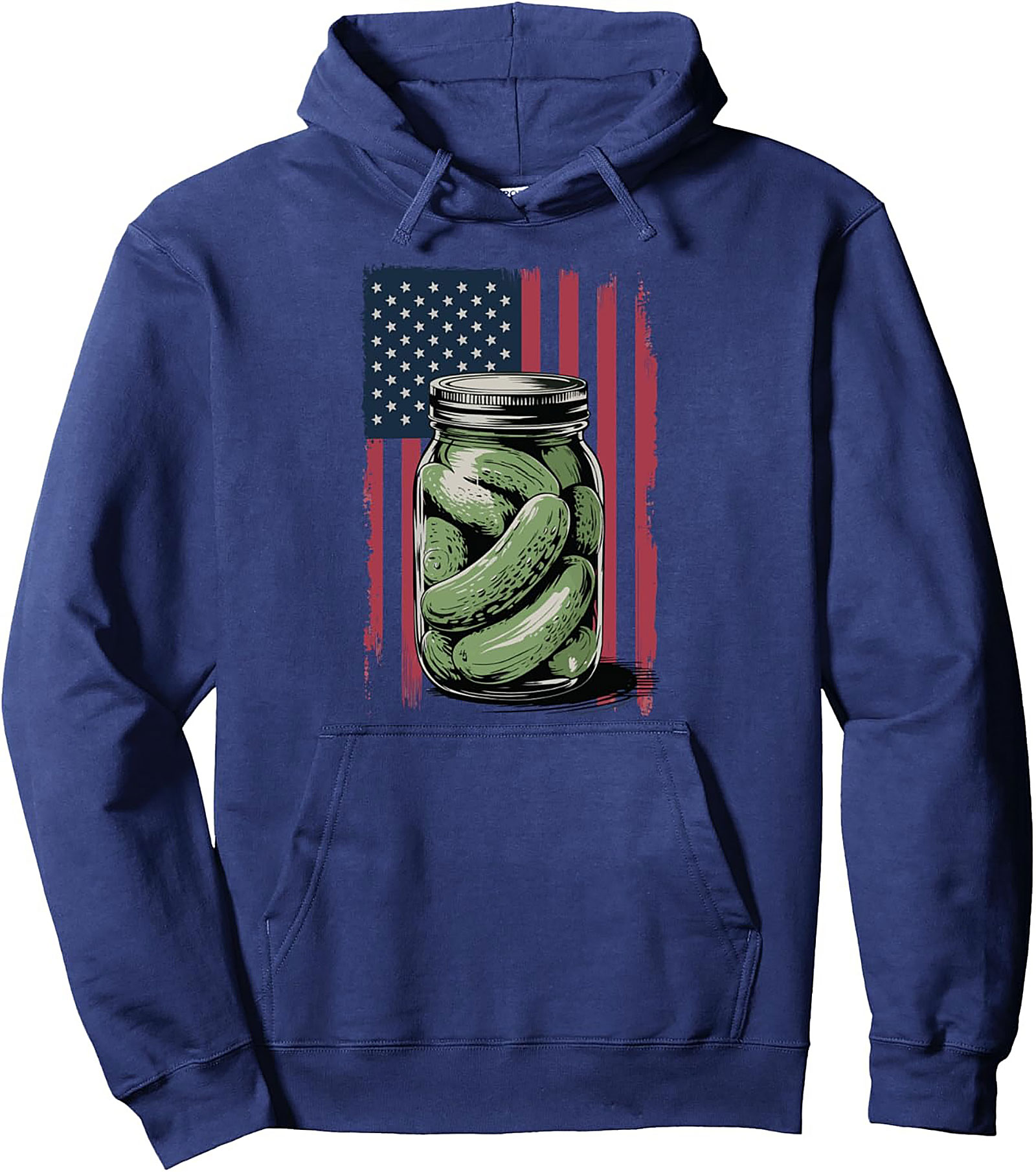 Patriotic Pickle Hoodie | American Flag Pullover