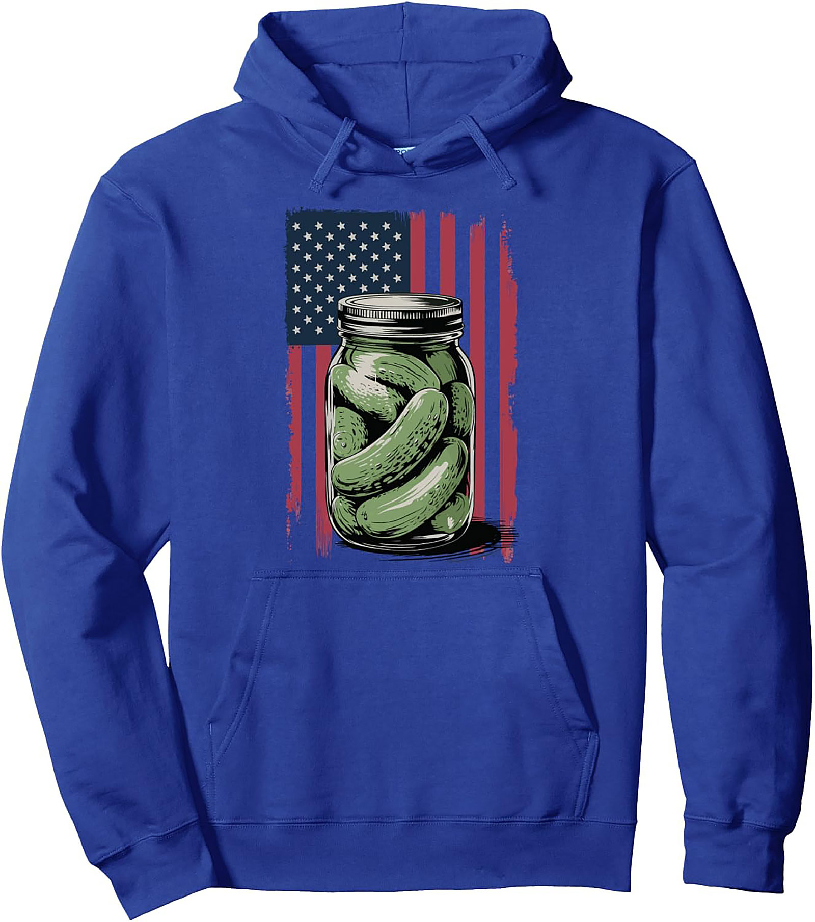 Patriotic Pickle Hoodie | American Flag Pullover