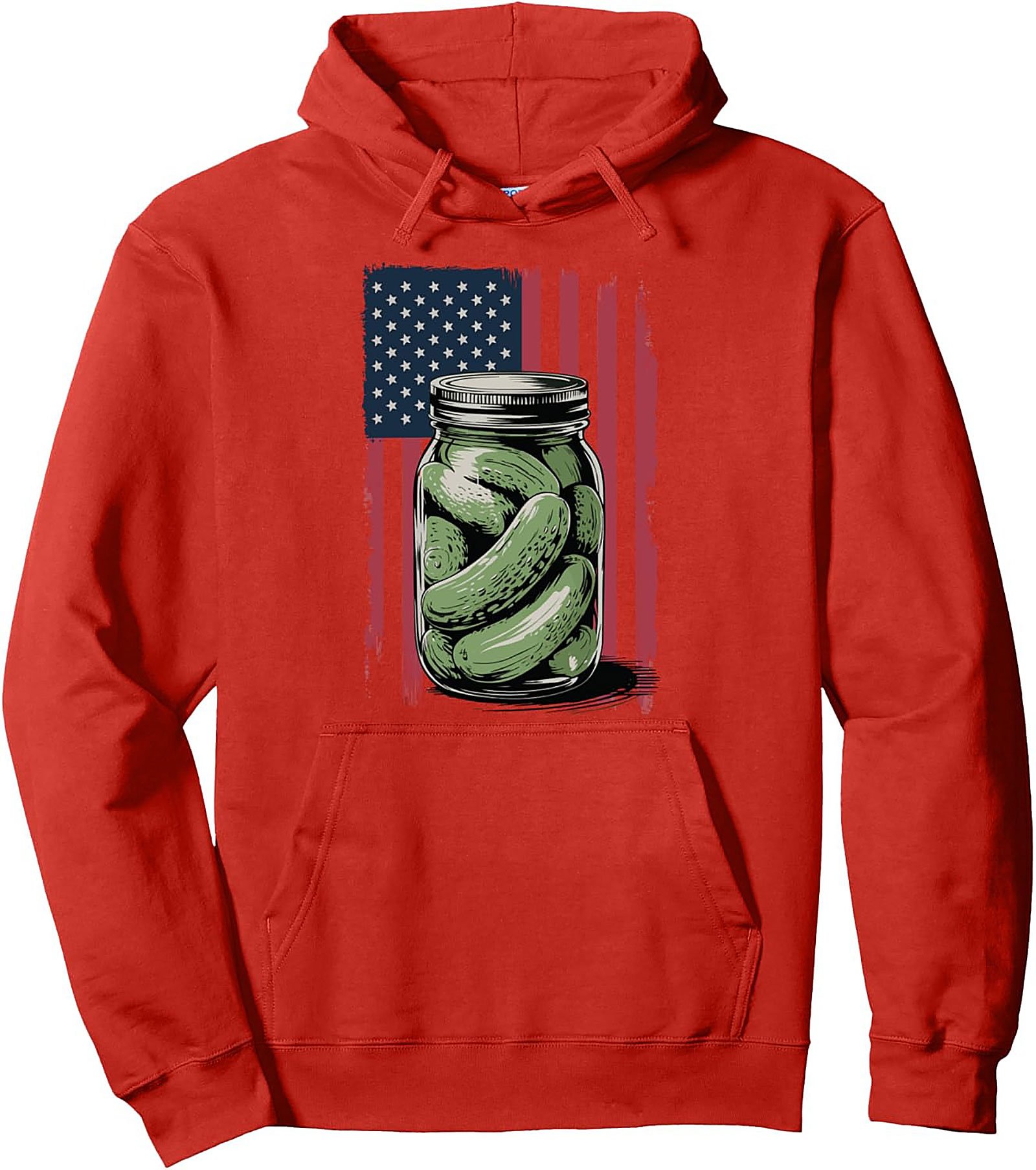 Patriotic Pickle Hoodie | American Flag Pullover