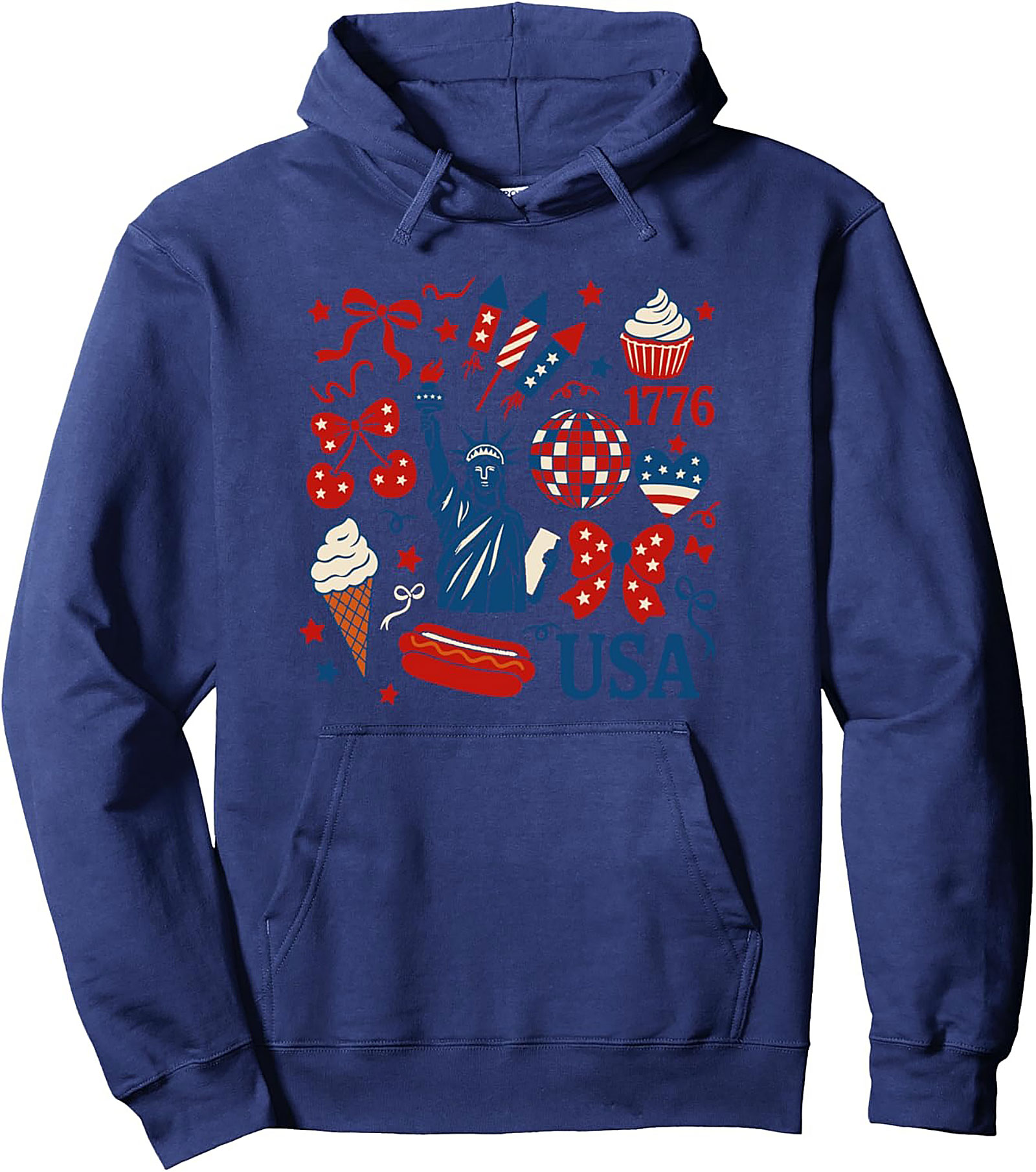 4th of July Celebration Pullover Hoodie | USA Patriotic Gift