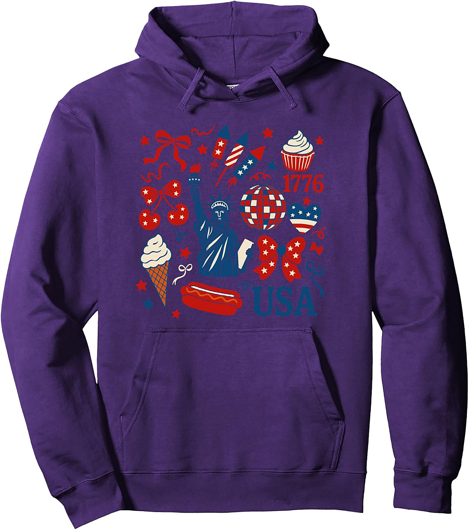 4th of July Celebration Pullover Hoodie | USA Patriotic Gift