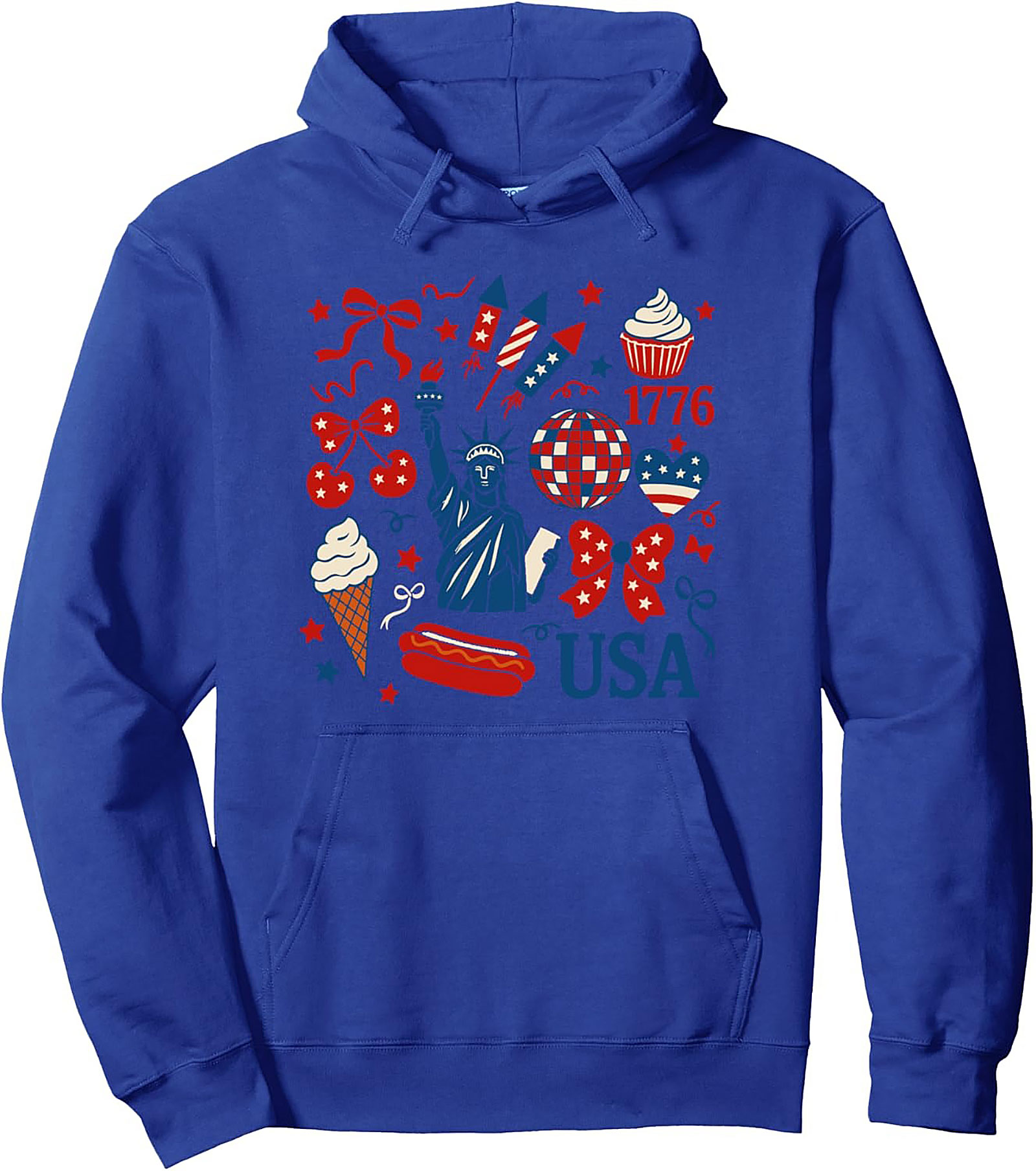 4th of July Celebration Pullover Hoodie | USA Patriotic Gift
