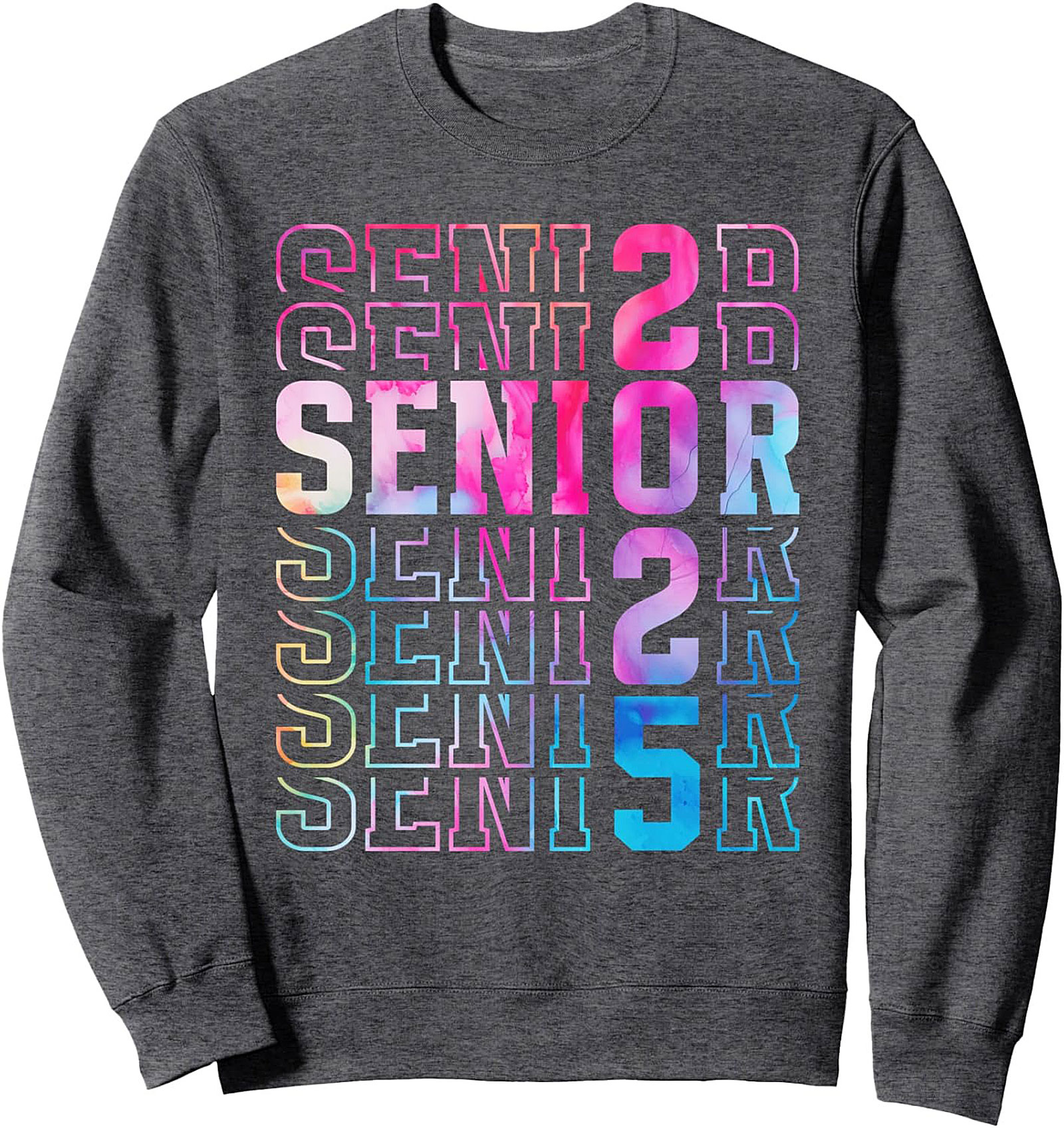 Senior 2025 Sweatshirt Tie-Dye Class of 2025 Crewneck