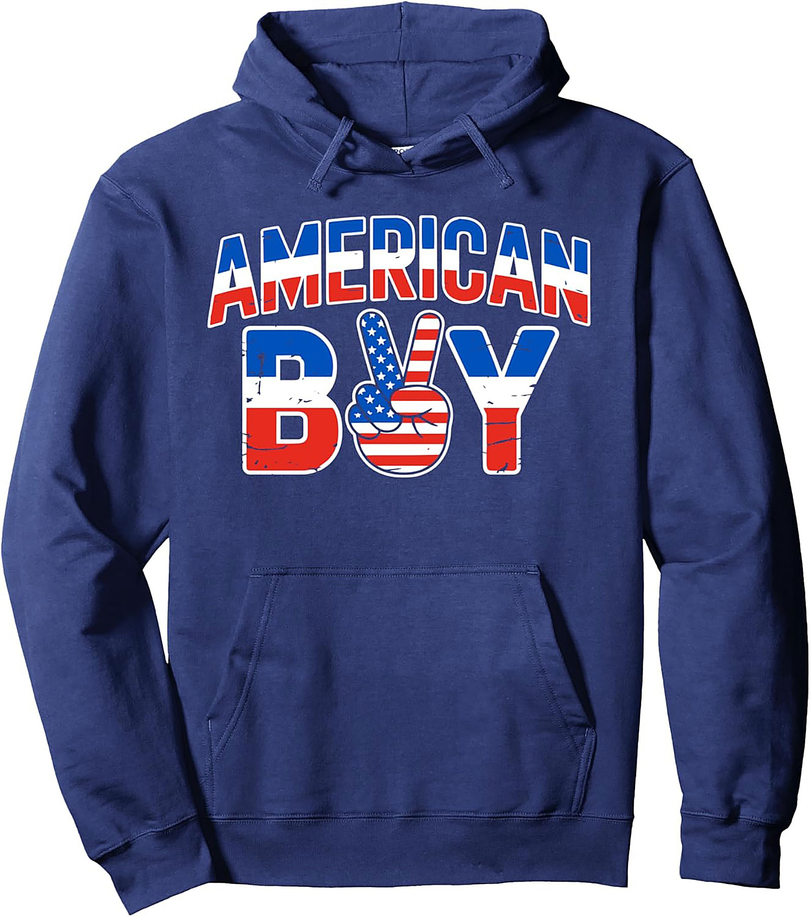 American Boy Graphic Hoodie | Patriotic Pullover Gift