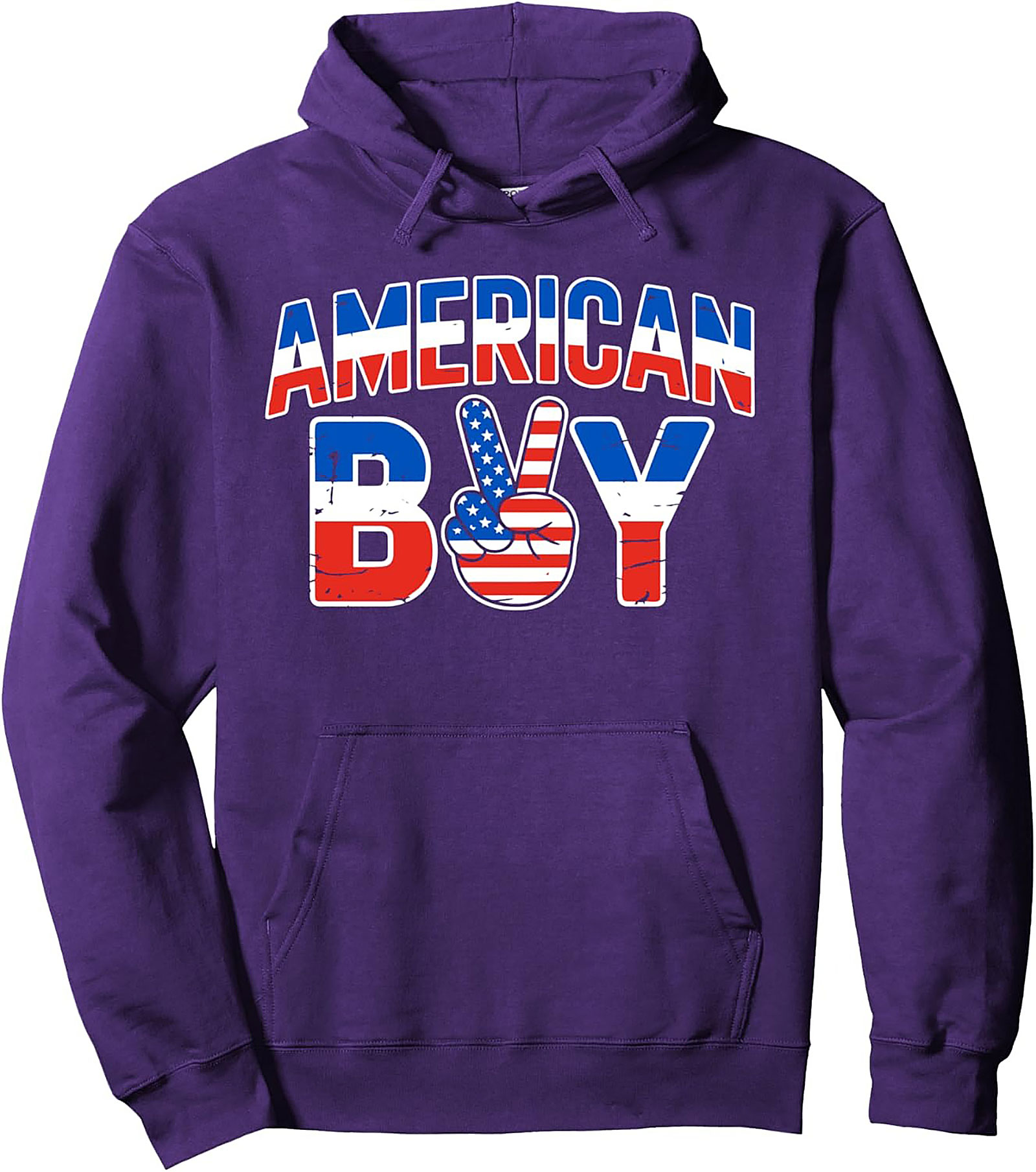 American Boy Graphic Hoodie | Patriotic Pullover Gift