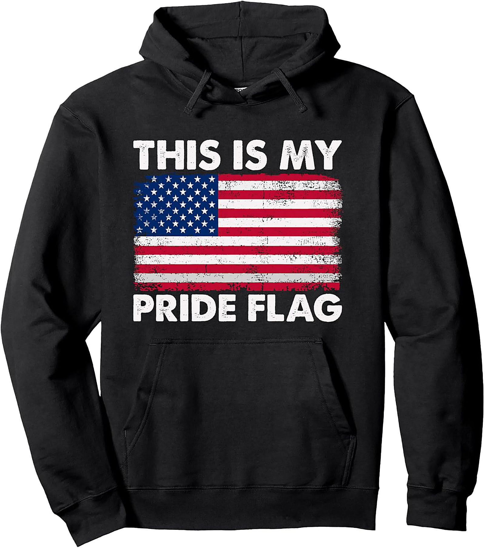 American Pride Pullover Hoodie | Patriotic Flag Design