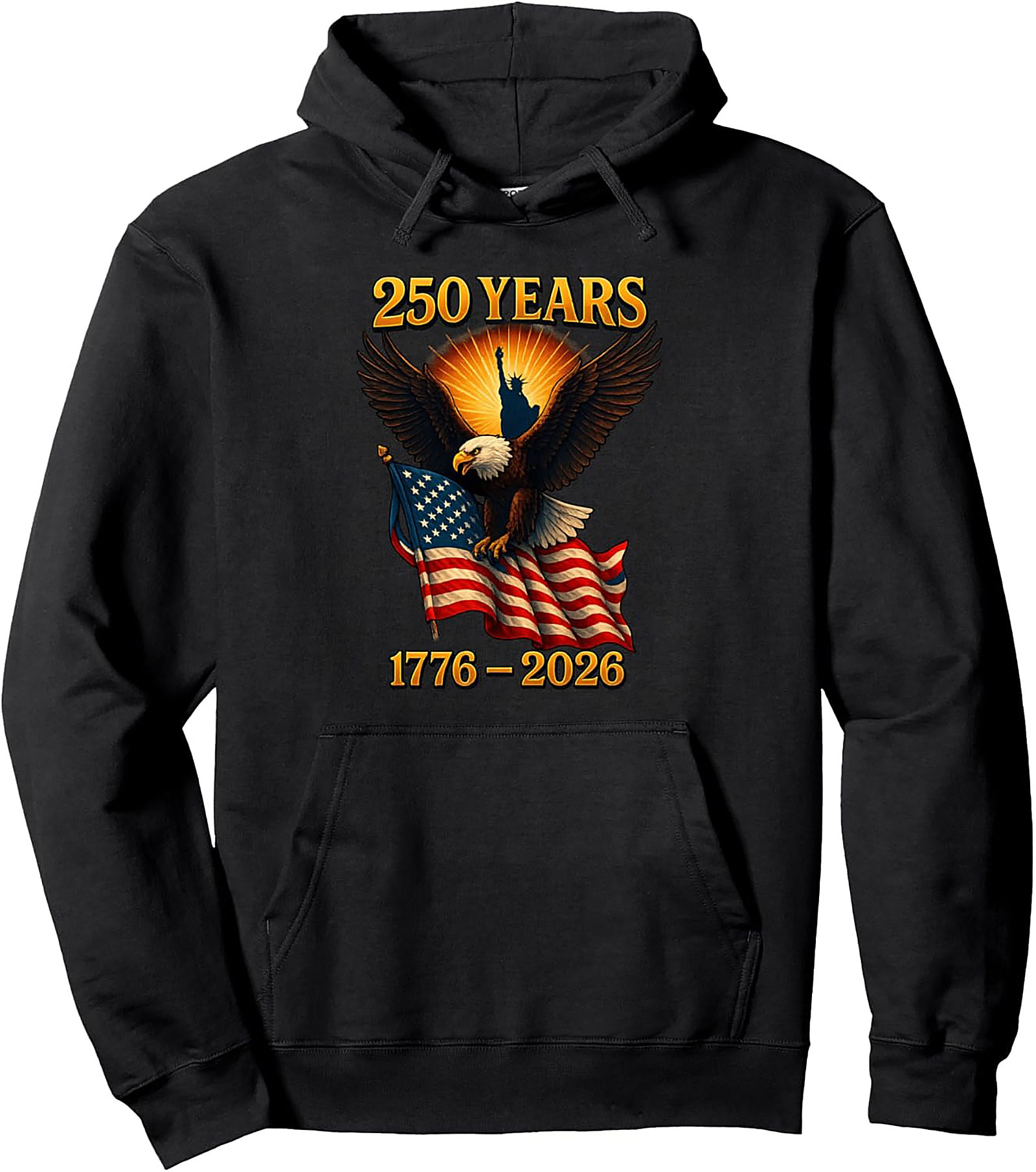 250th Anniversary Patriotic Hoodie | Eagle Flag Pullover