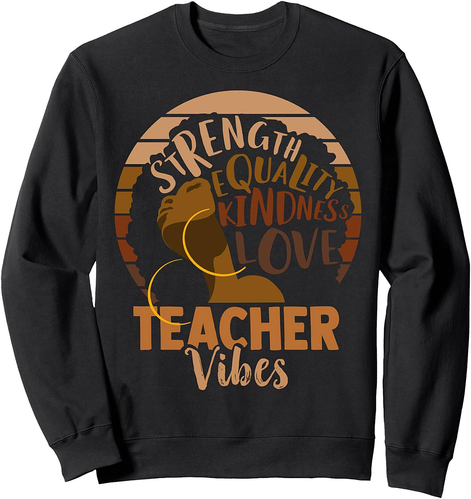 Teacher Vibes Graphic Sweatshirt Cozy Crewneck Pullover