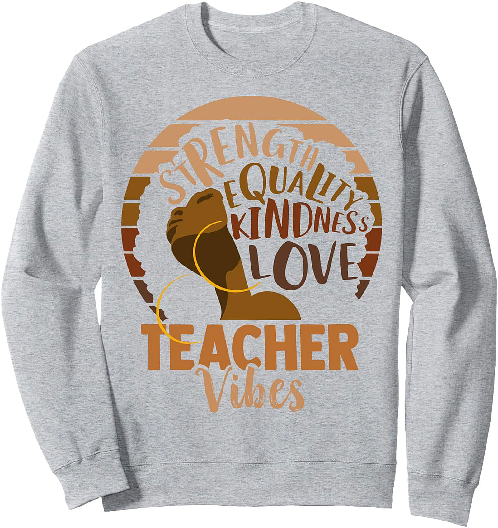 Teacher Vibes Graphic Sweatshirt Cozy Crewneck Pullover