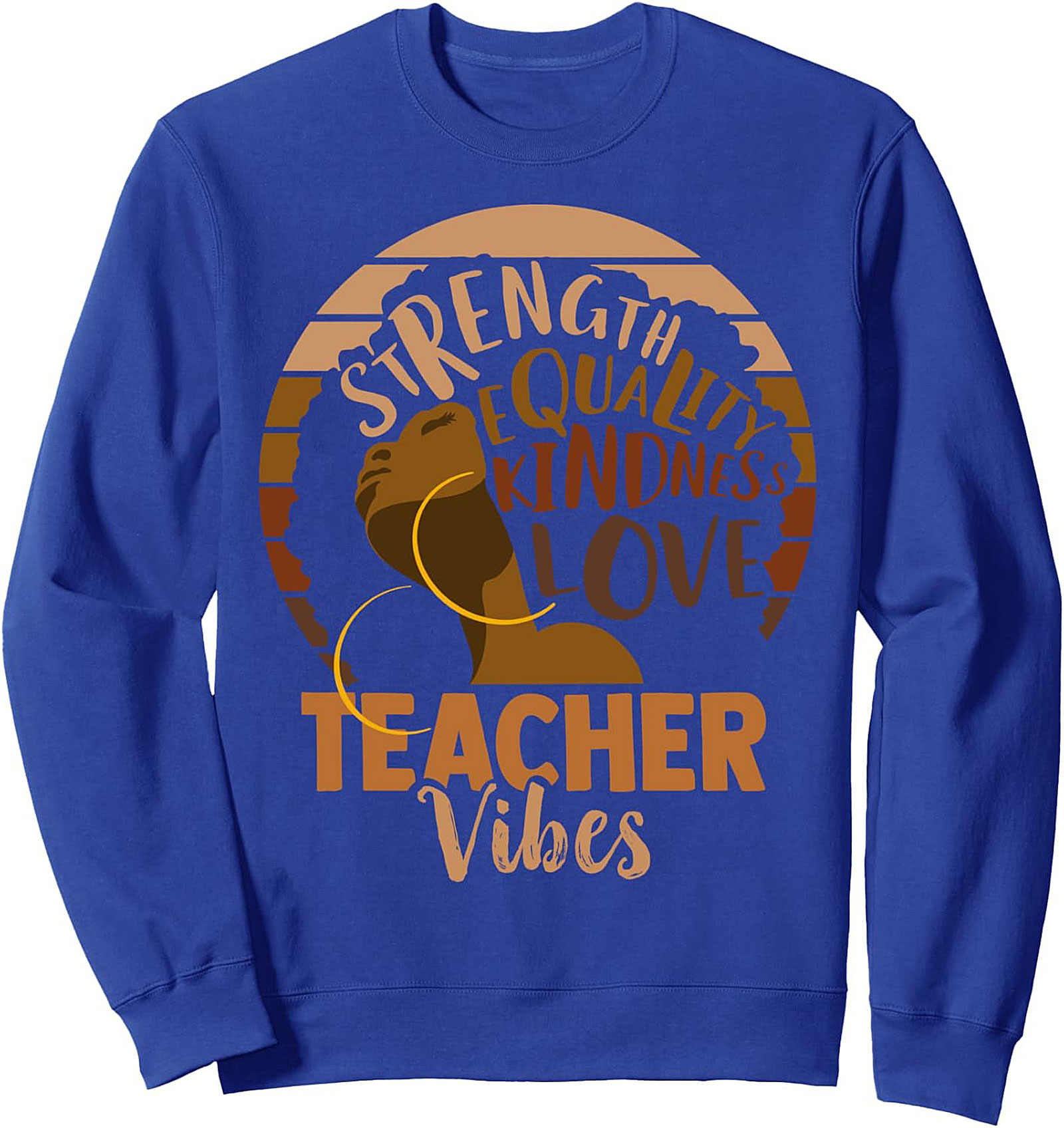 Teacher Vibes Graphic Sweatshirt Cozy Crewneck Pullover