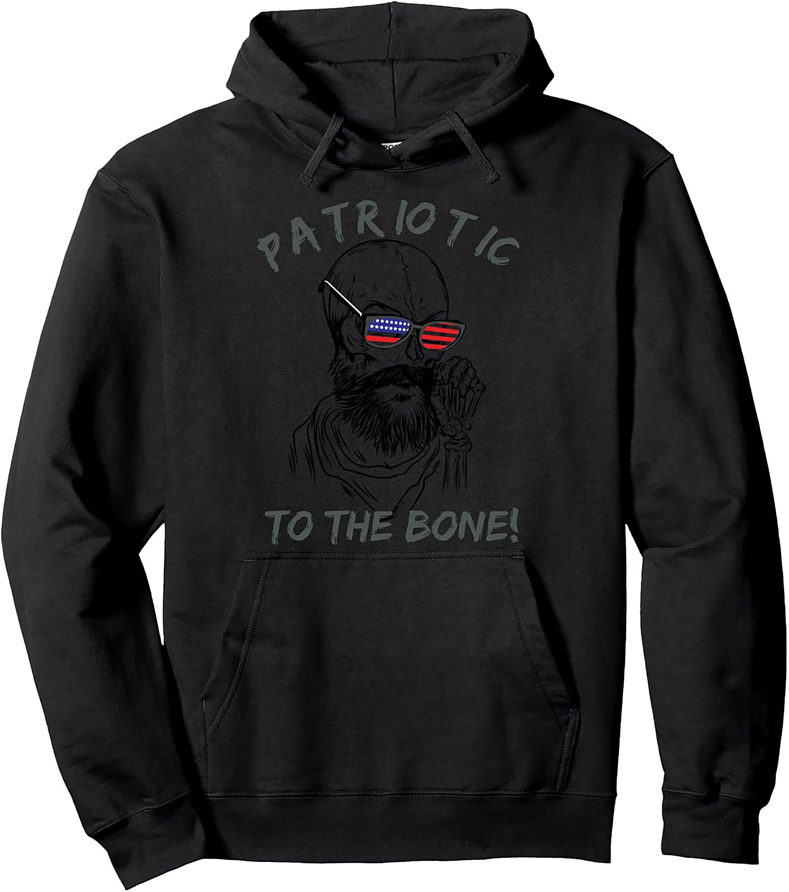 Patriotic Skull Hoodie – American Flag Pullover