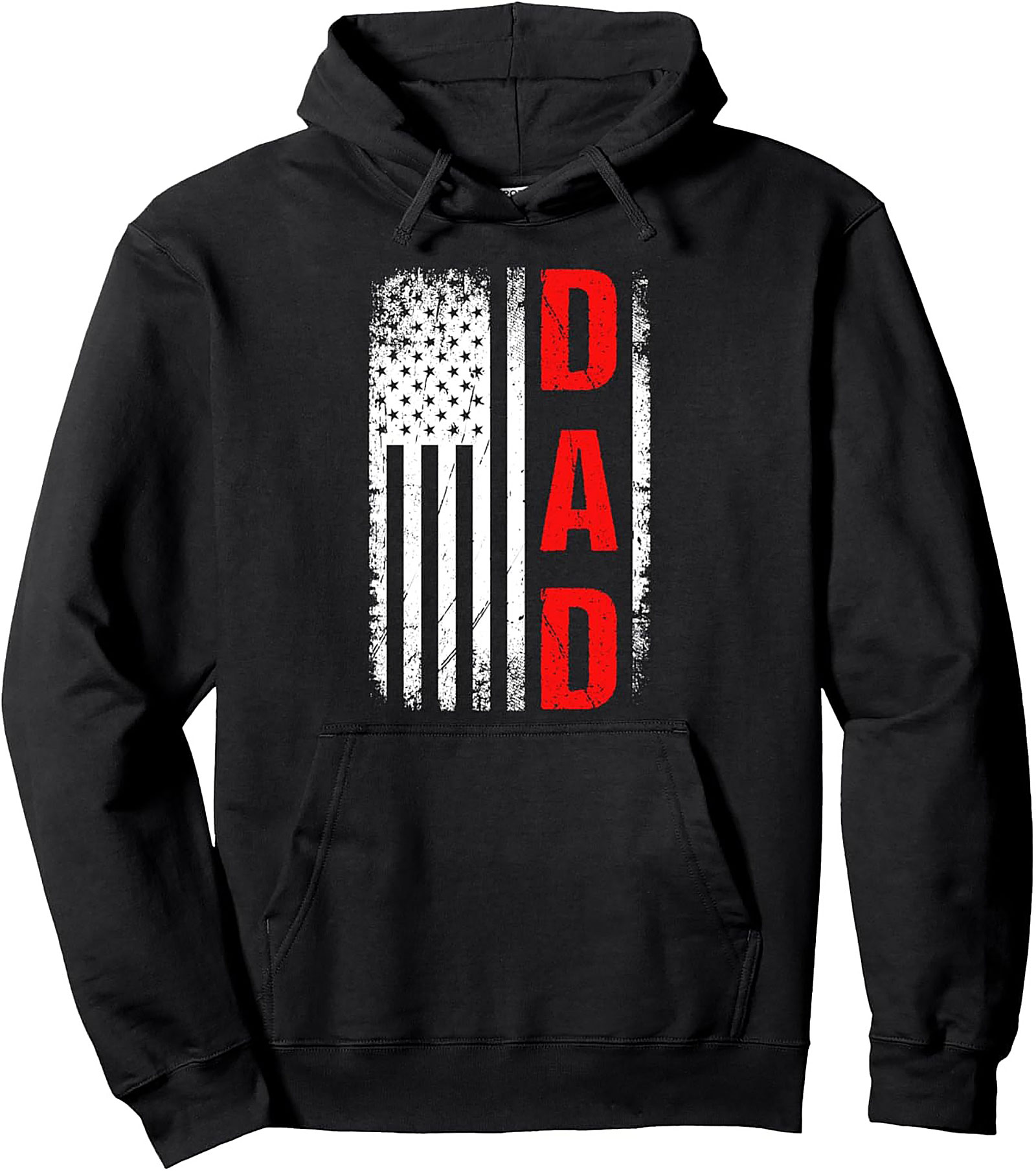 Patriotic Dad Pullover Hoodie | Vintage American Flag Gift