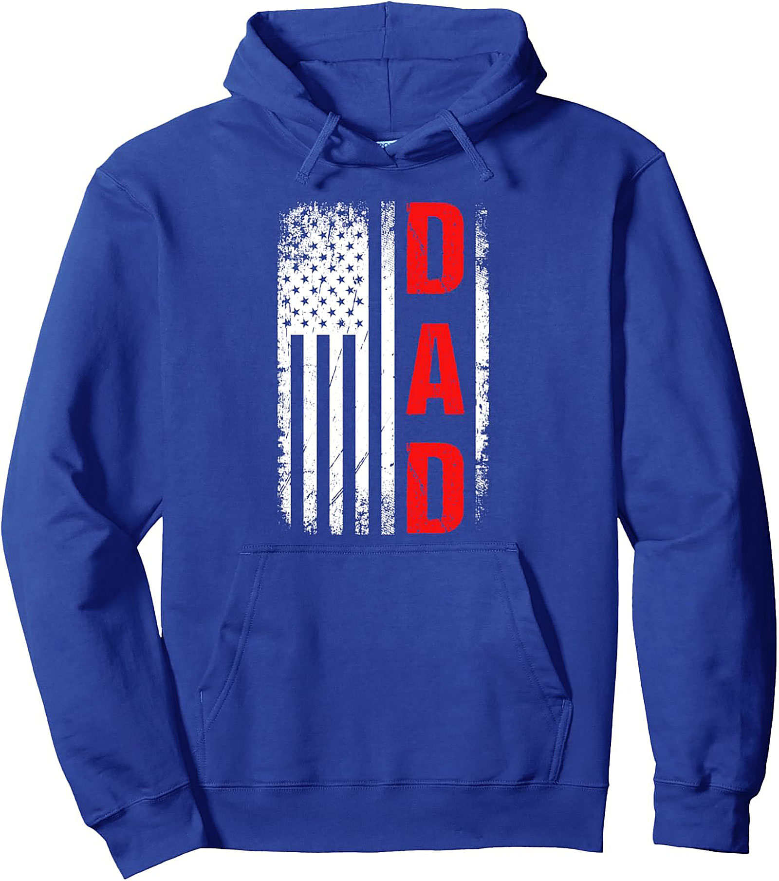 Patriotic Dad Pullover Hoodie | Vintage American Flag Gift