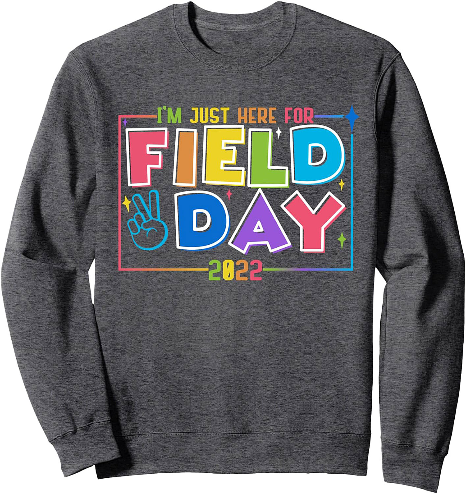 Field Day Crewneck Sweatshirt Rainbow Graphic Pullover