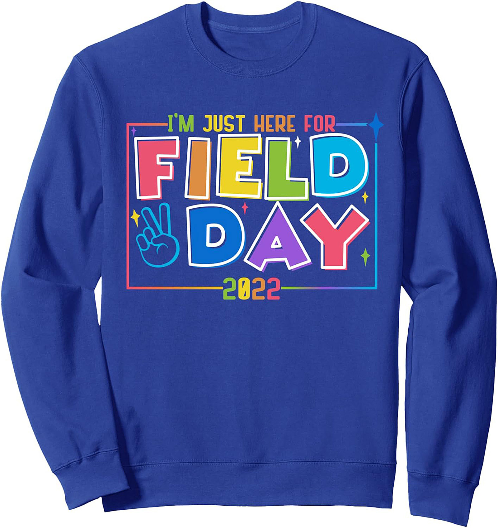 Field Day Crewneck Sweatshirt Rainbow Graphic Pullover