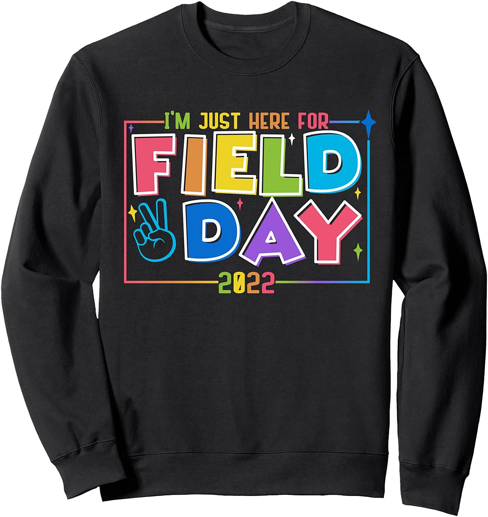 Field Day Crewneck Sweatshirt Rainbow Graphic Pullover