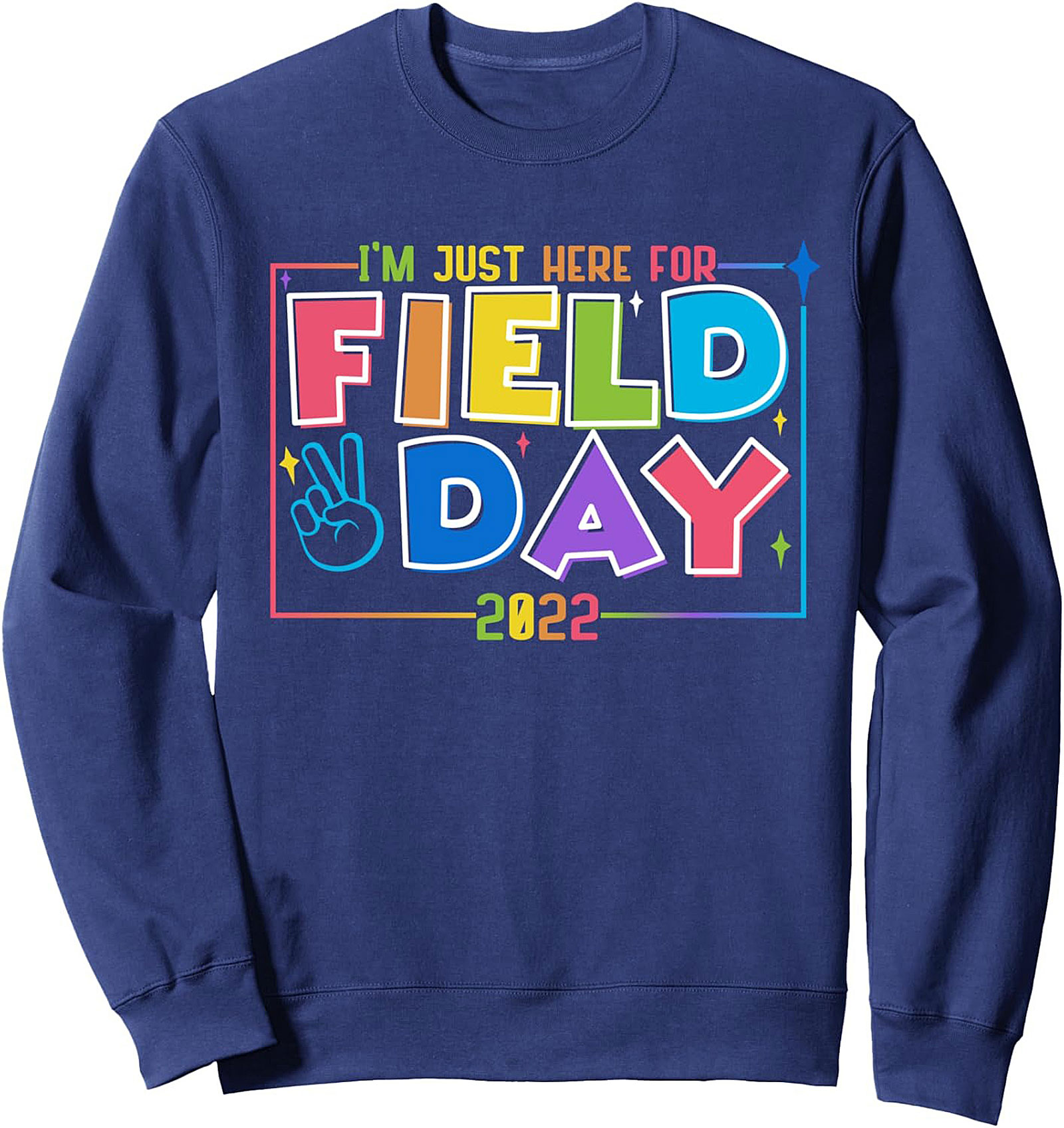 Field Day Crewneck Sweatshirt Rainbow Graphic Pullover