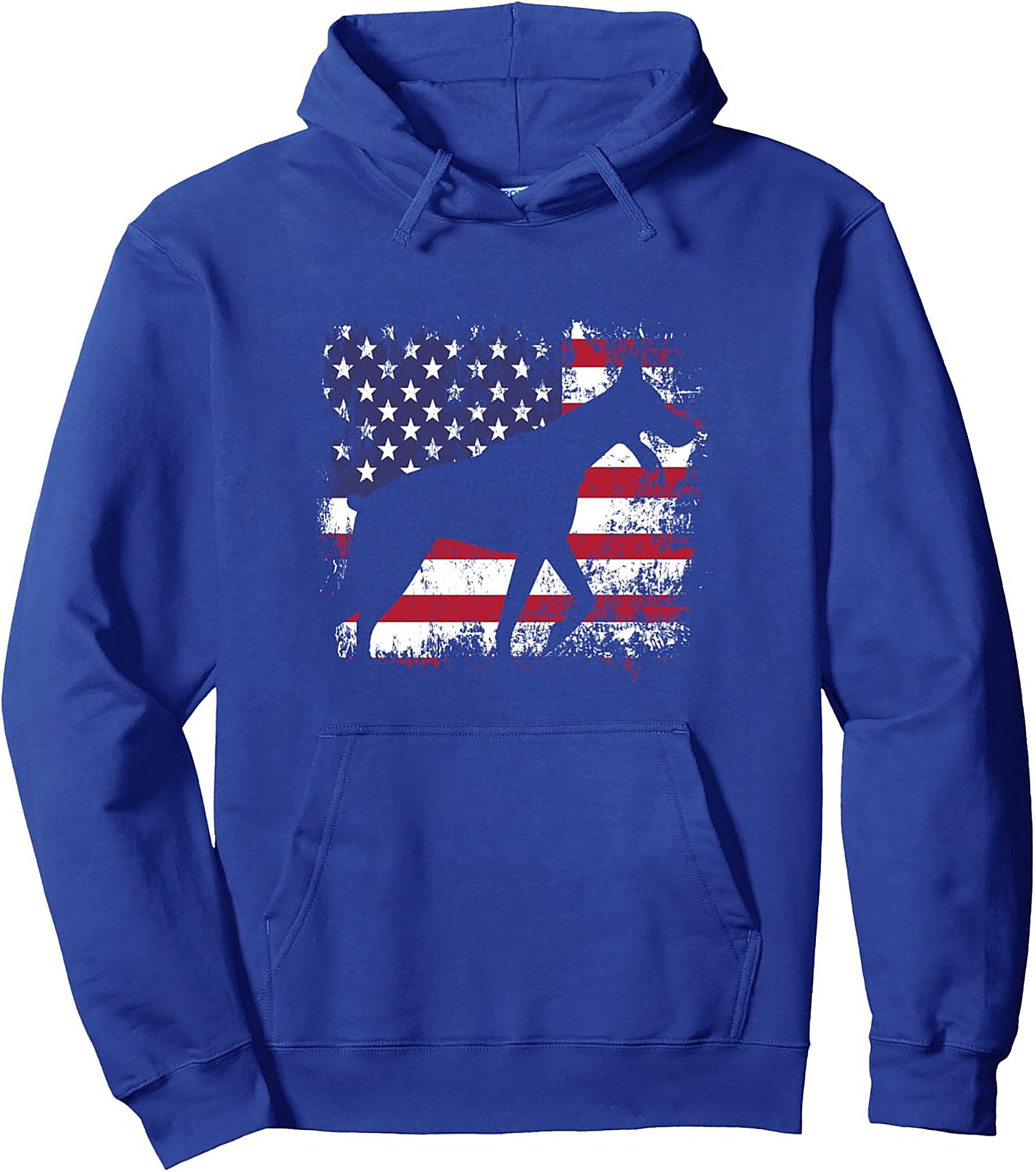 Patriotic Doberman Pullover Hoodie | American Flag Dog Gift
