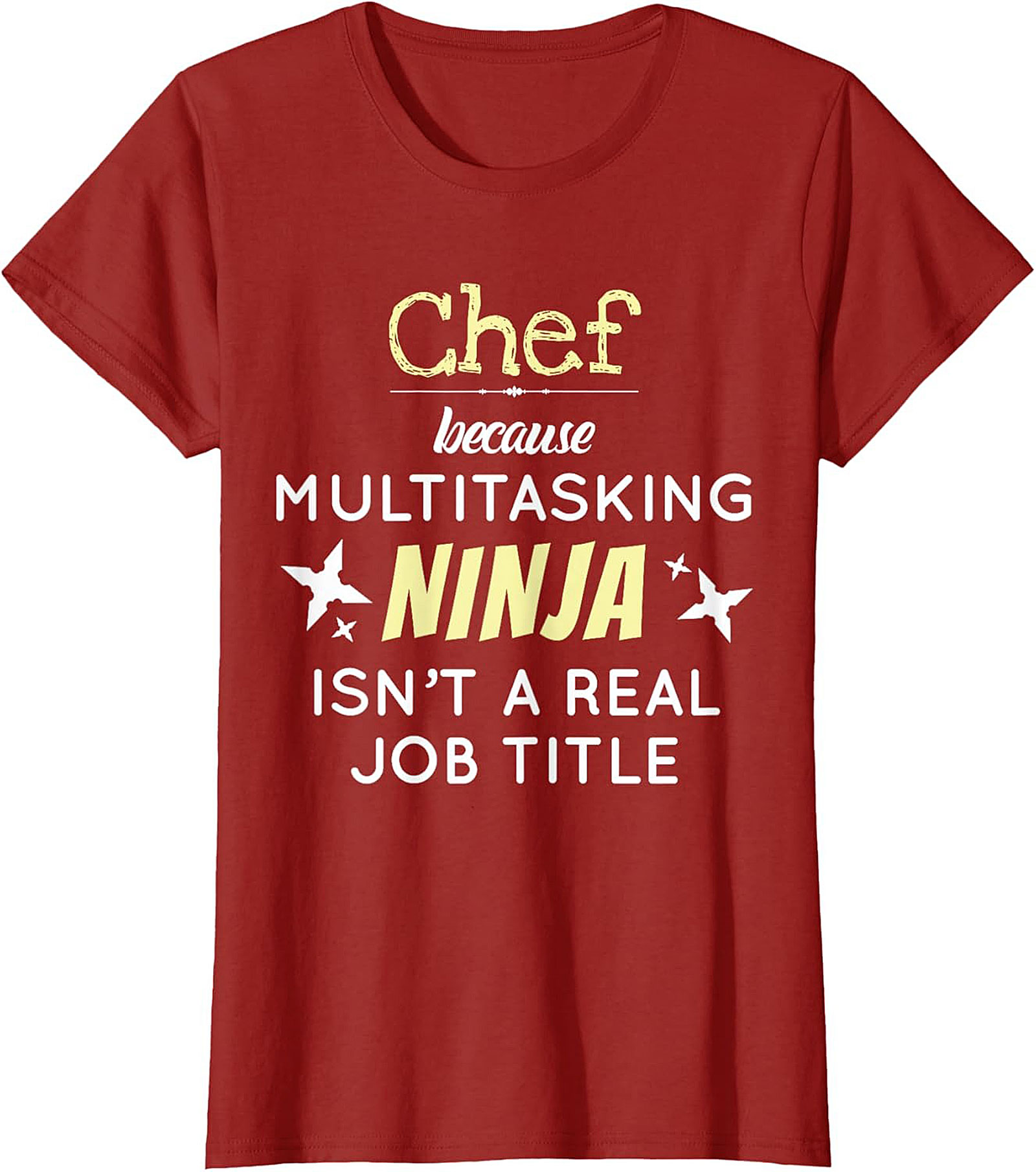 Funny Chef T-shirt Multitasking Ninja Graphic Tee Gift