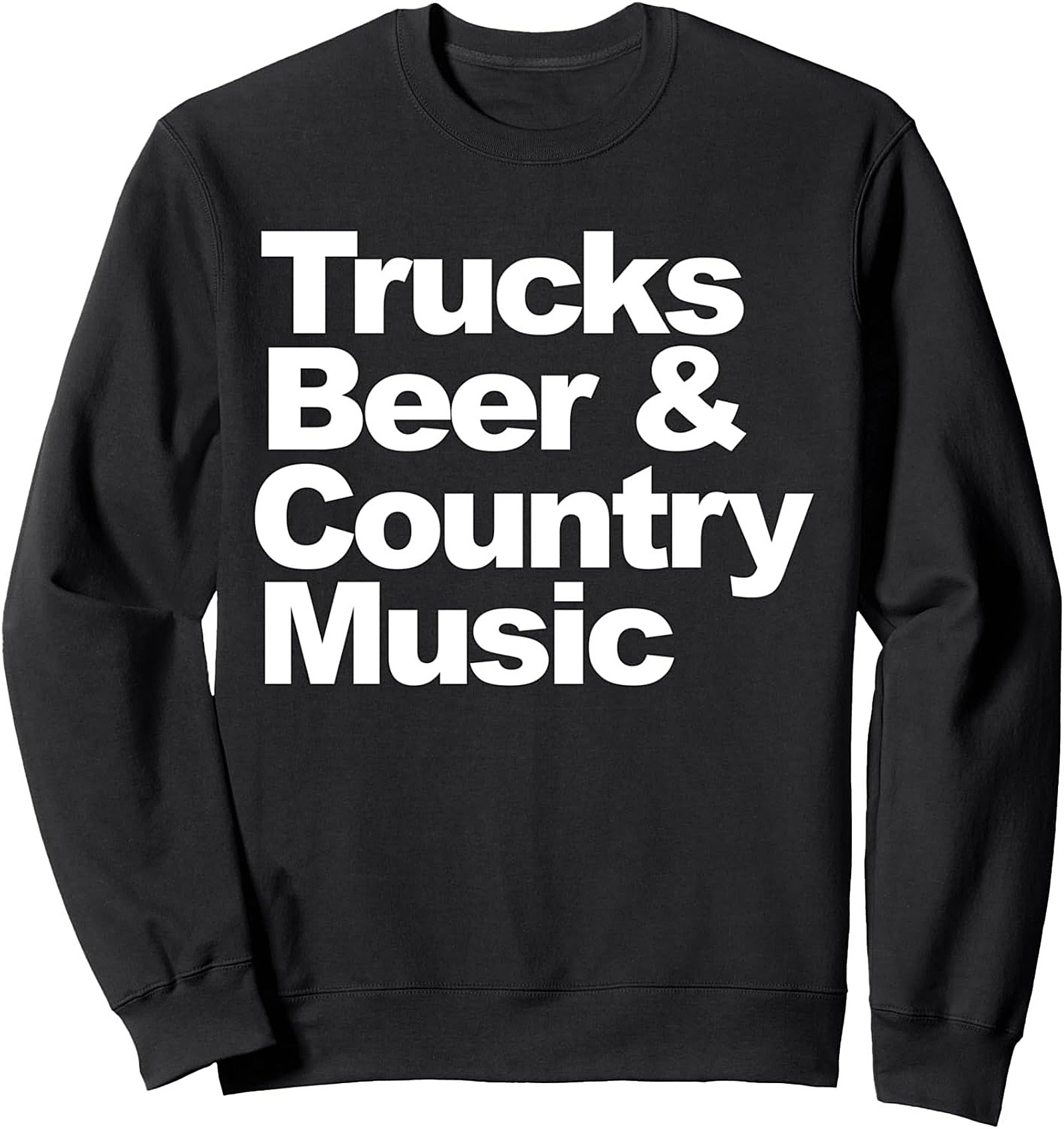 Trucks Beer & Country Music Crewneck Sweatshirt | Cozy Unisex Pullover