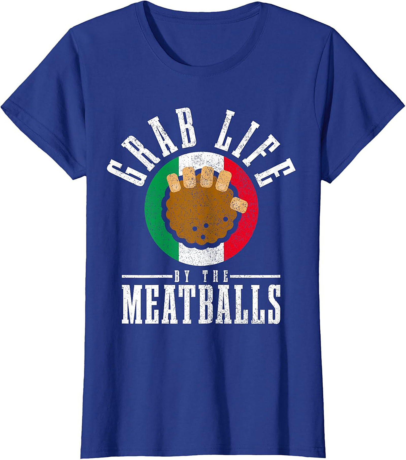 Funny Meatball T-Shirt Grab Life by the Meatballs Tee