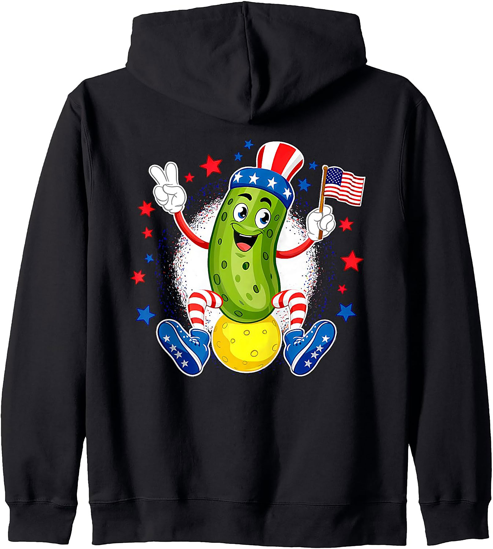 Funny Patriotic Pickle Pullover Hoodie | 4th of July Gift