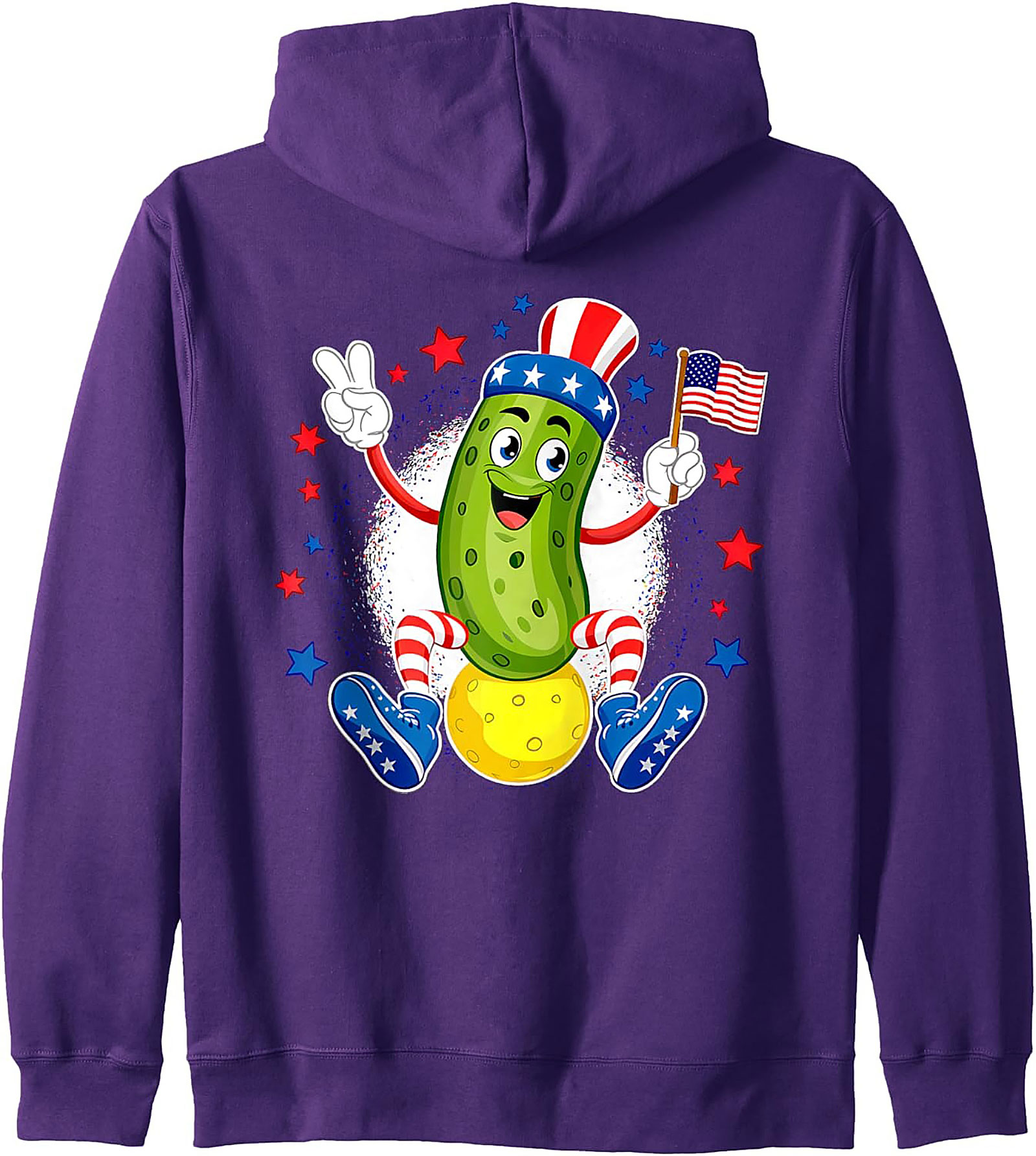 Funny Patriotic Pickle Pullover Hoodie | 4th of July Gift